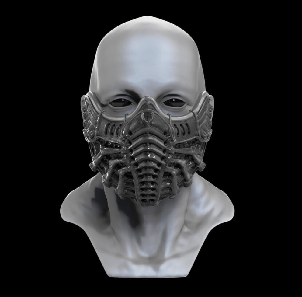 Biomechanical Alien Inspired Mask | 3D Printing Resin | UK Seller | Cosplay