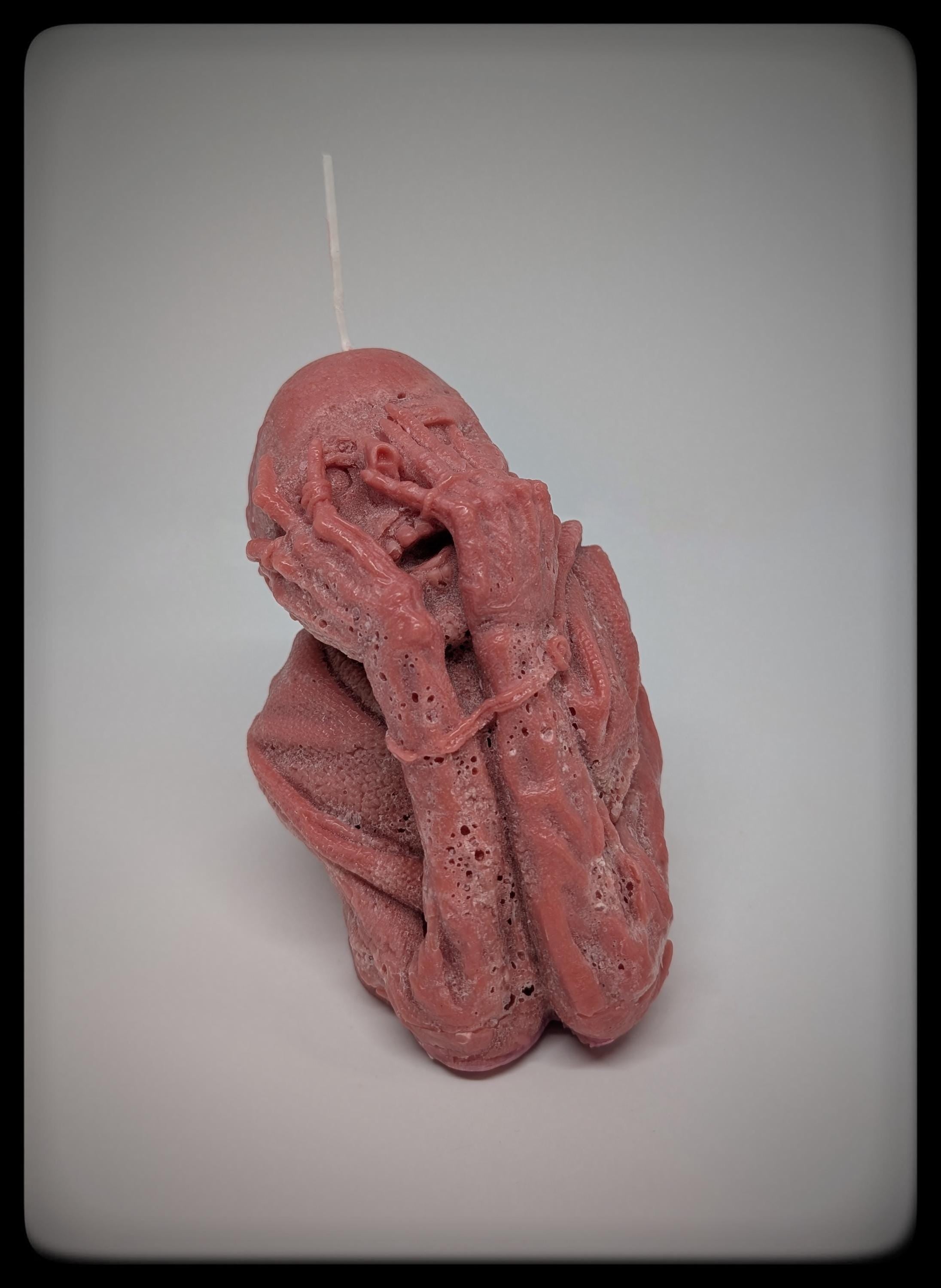 Handmade Gothic Screaming Mummy* Candle 5.31 inches (13.5 cm)Tall Wax Art