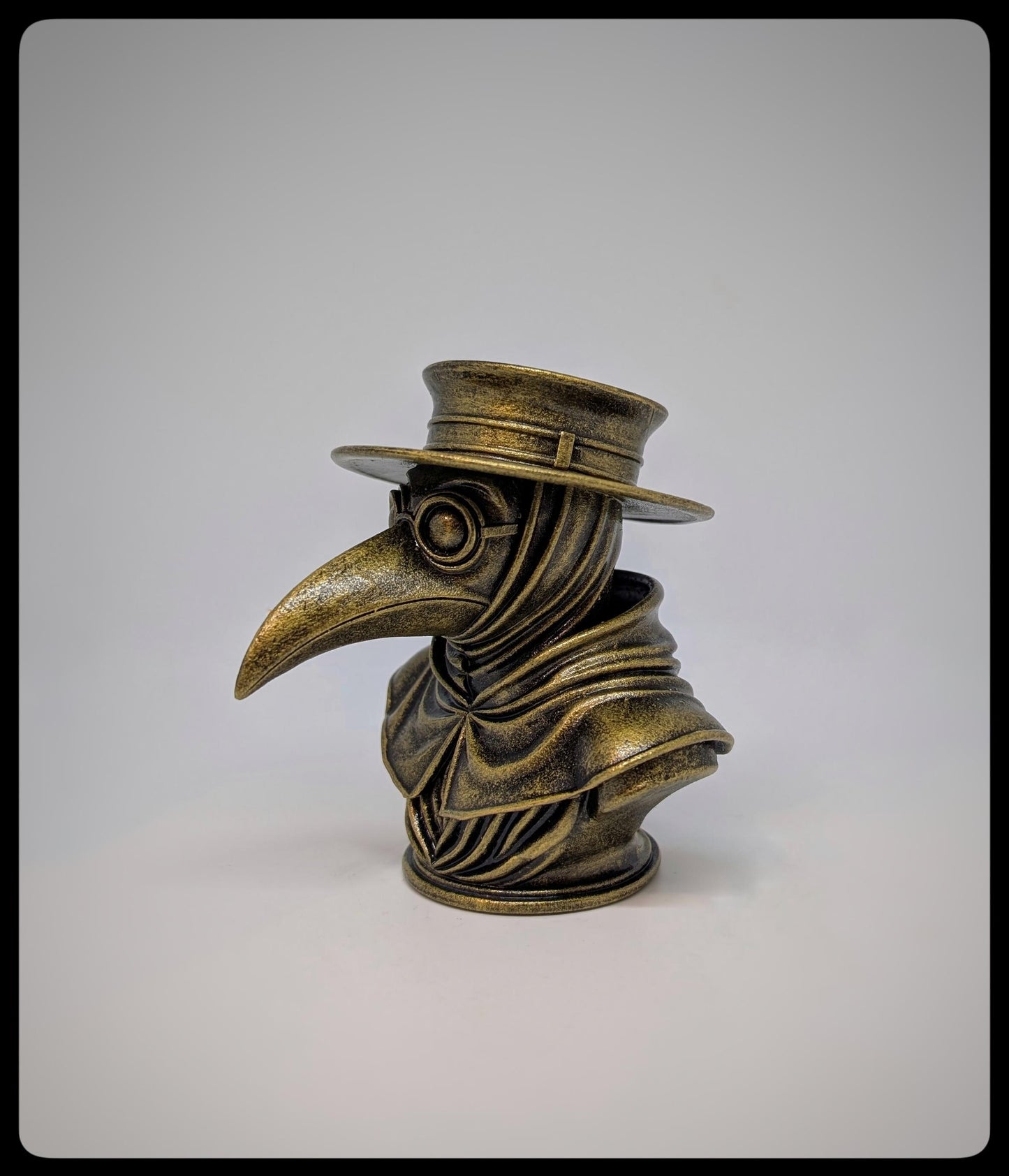 Plague Doctor Bust -3D Resin Sculpture Height 4.13" (10.5 cm/105 mm)