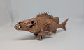Surreal Fish Sculpture – 3D Printed & Hand Painted – Dark Fantasy Decor,Resin,Length 7.7 inches ,Sculpture design by Alex D.