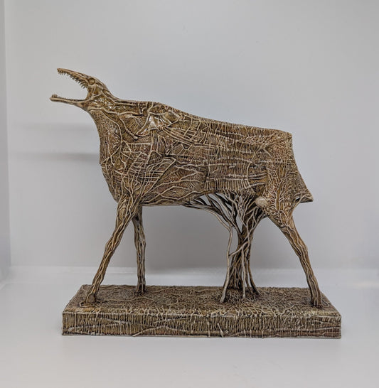 3D Resin Sculpture Inspired by Zdzisław Beksiński / Height: 8.3 in (21 cm / 210 mm)