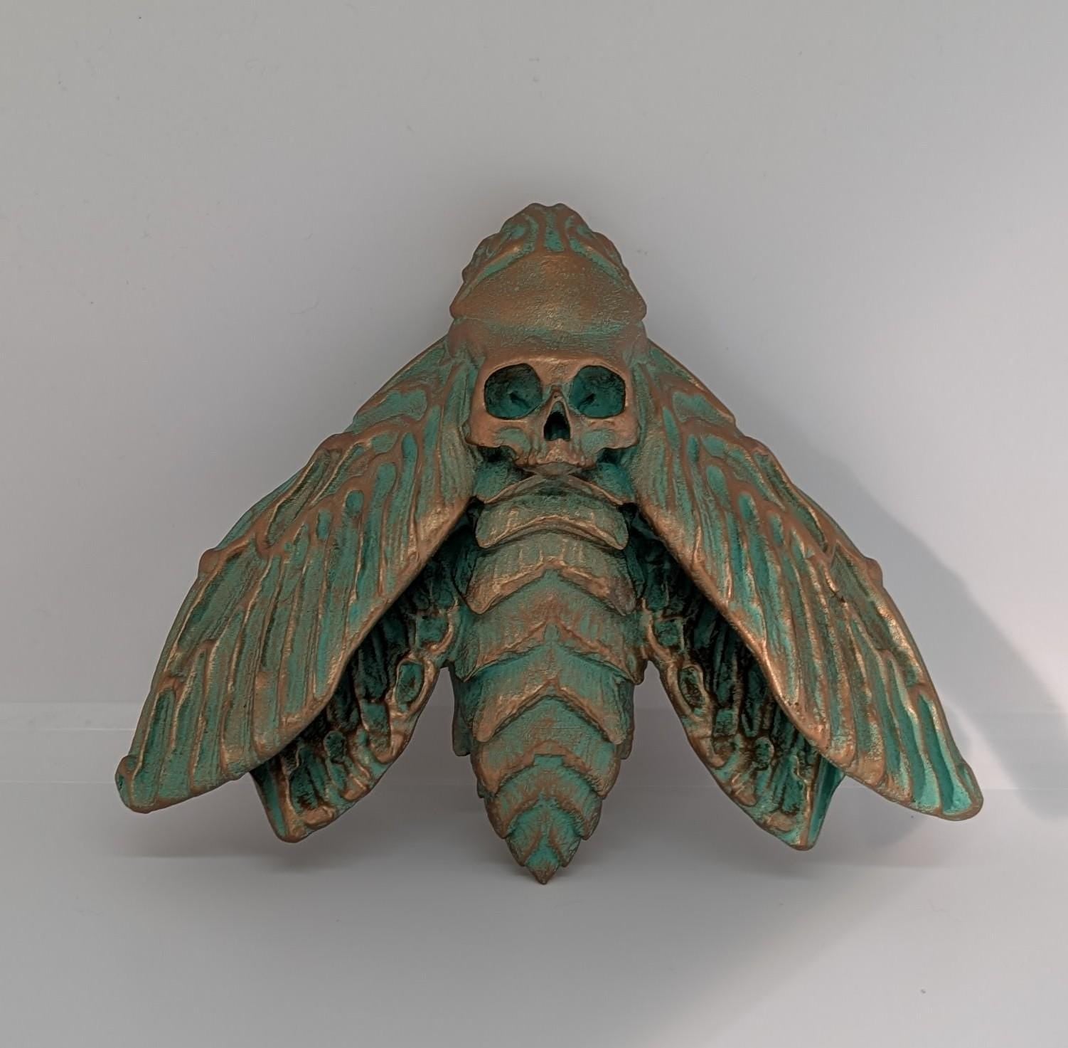 Death's Head Hawkmoths by C.Brigante 3D Print Resin  Wall Art Model ( 5.5"x6.7")