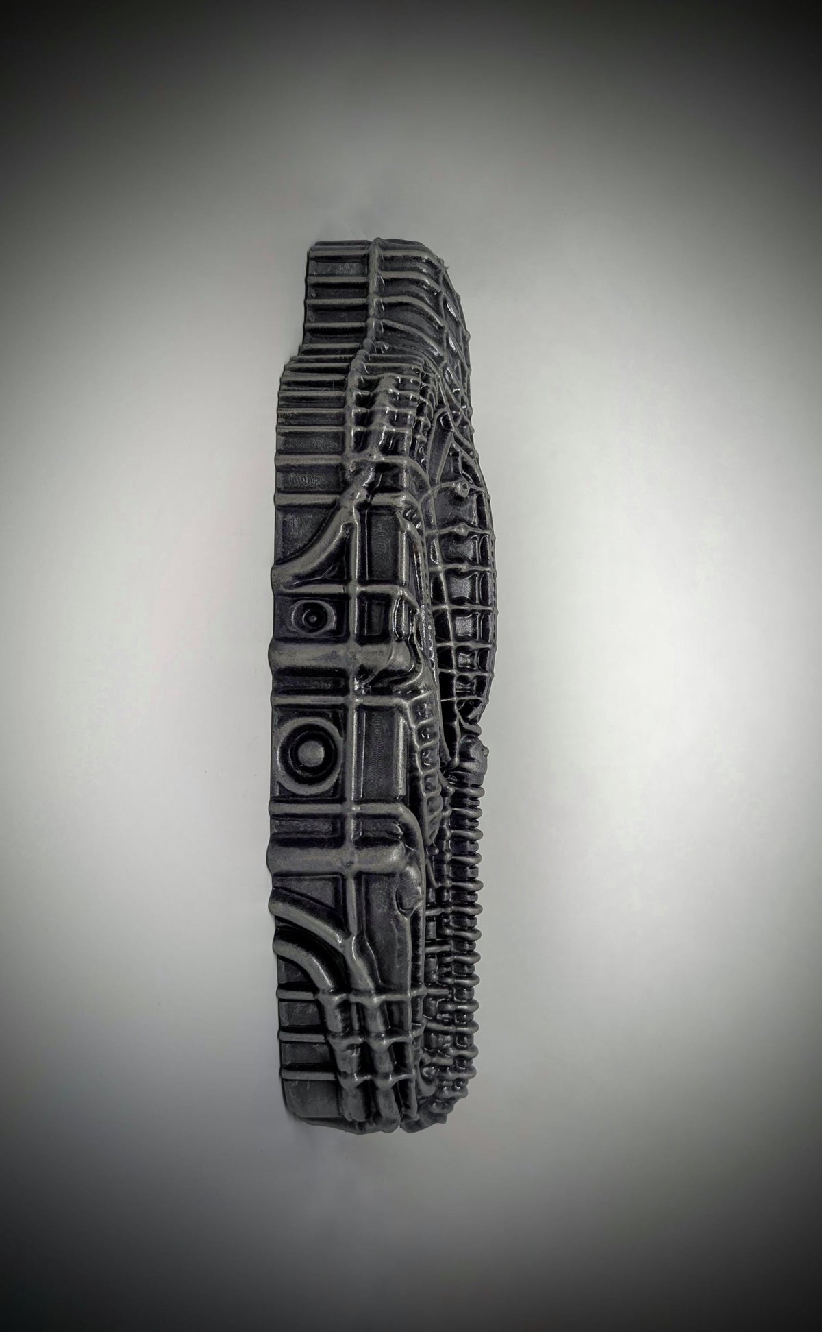 Alien Sarcophagus Wall Sculpture - Length 14.17 in (36 cm/360mm) / 3D Resin Art