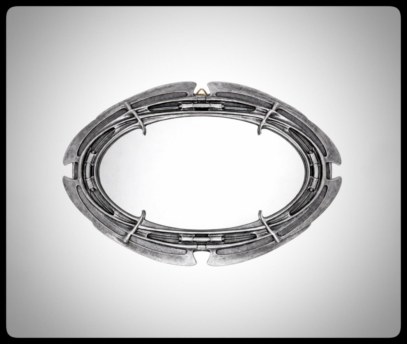 Inspired by H.R. Giger - Oval Mirror 13.8 in (35 cm/350 mm) x 9.4 in (24 cm/240 mm)