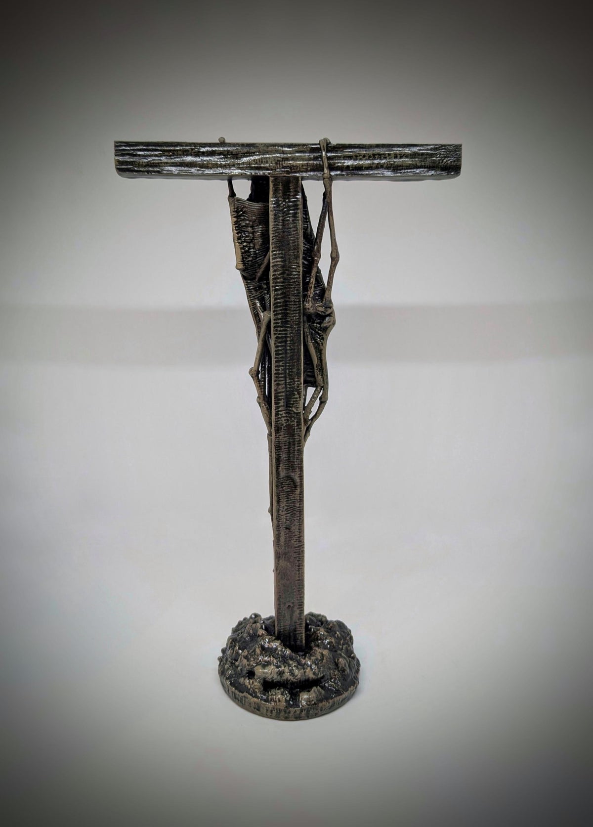 Inspired by Zdzislaw Beksinski -T cross 3D Resin Sculpture, Height 11.42 in (29 cm/290 mm)