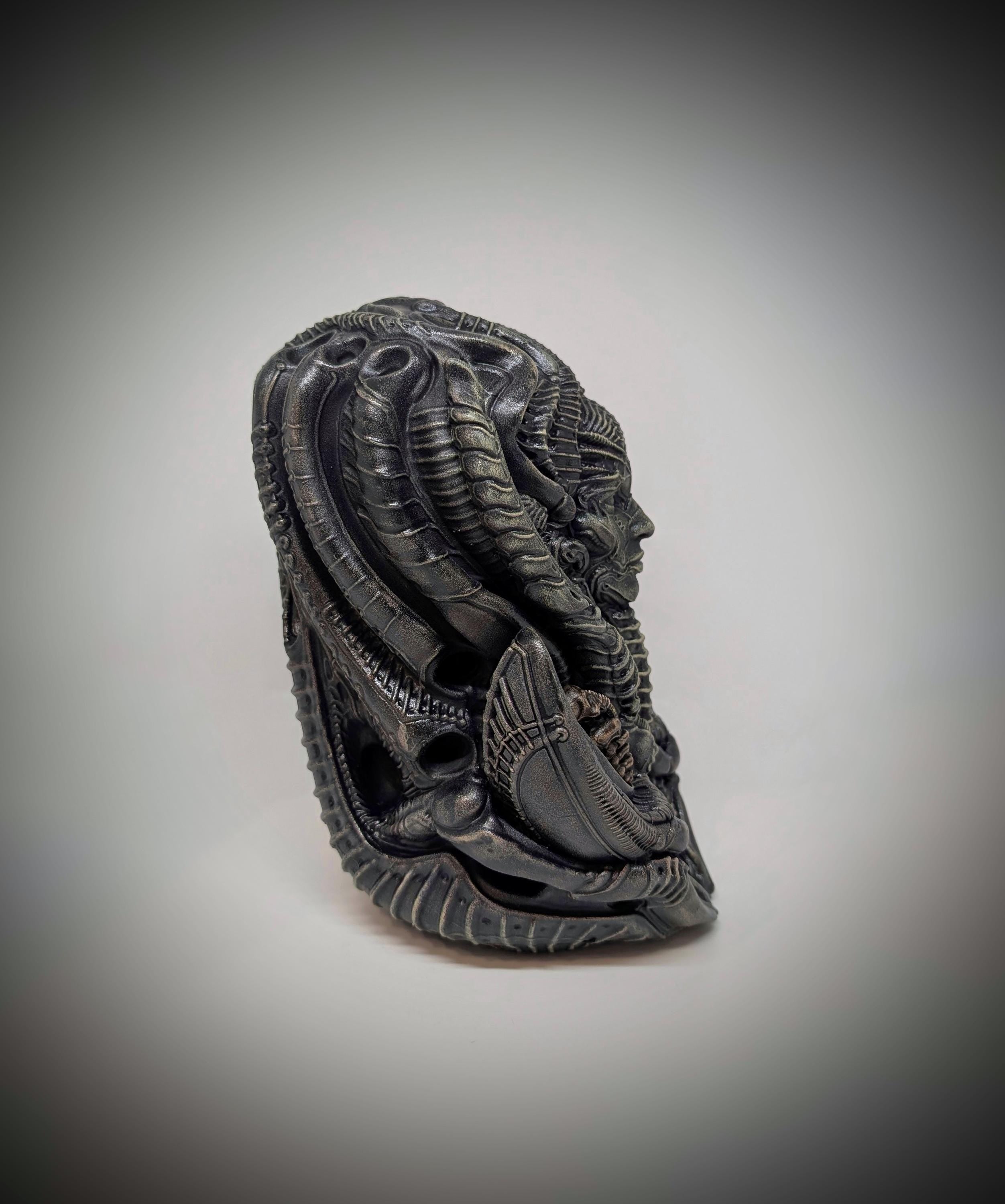 Inspired by H.R.Giger, Bio Craft -Mother Urn Statue 8.7"(22cm/220mm)