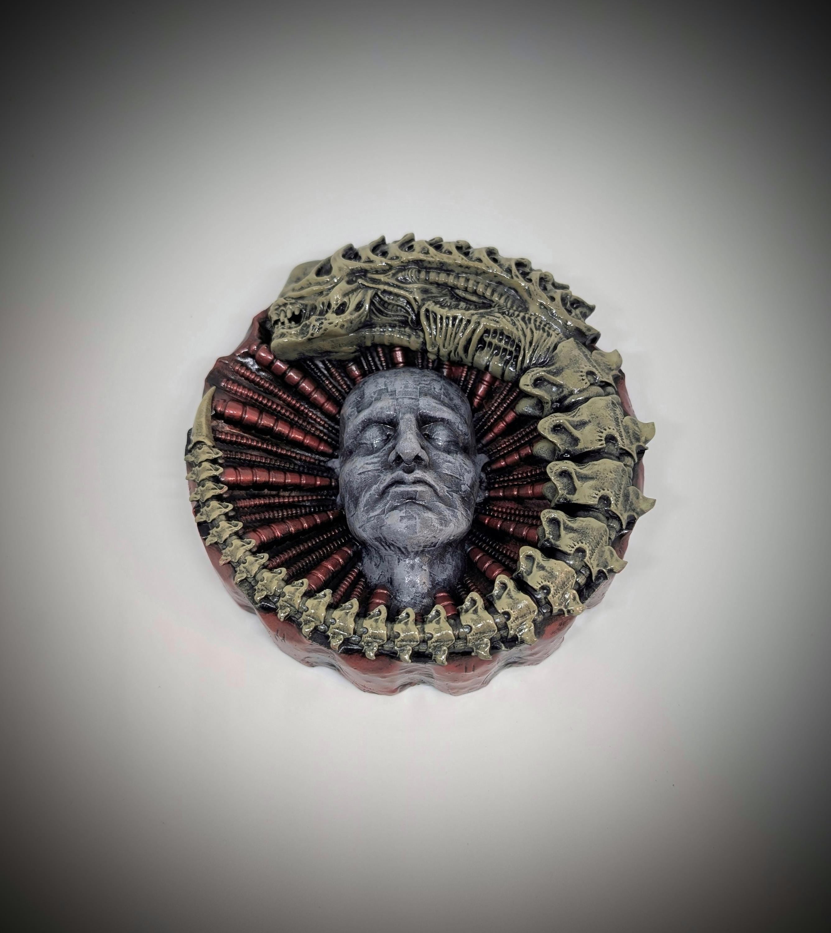 Inspired H.R.Giher Alien Prometheus 3D Resin Wall Sculpture /6.1"(15.5cm/155mm)