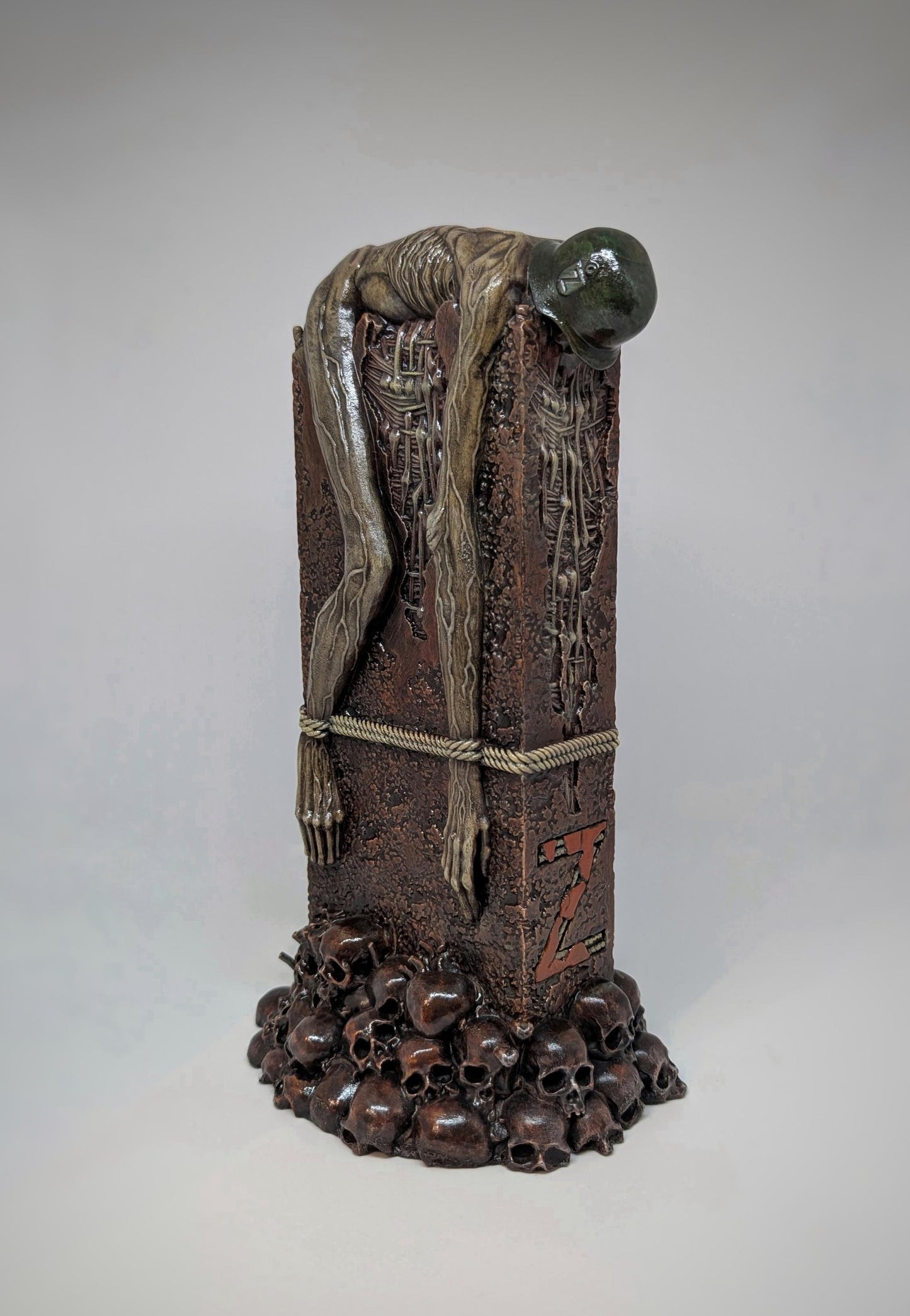 Zdzislaw Beksinski Inspired AD73 -3D Resin Sculpture Height 10.2" (26 cm/260 mm)