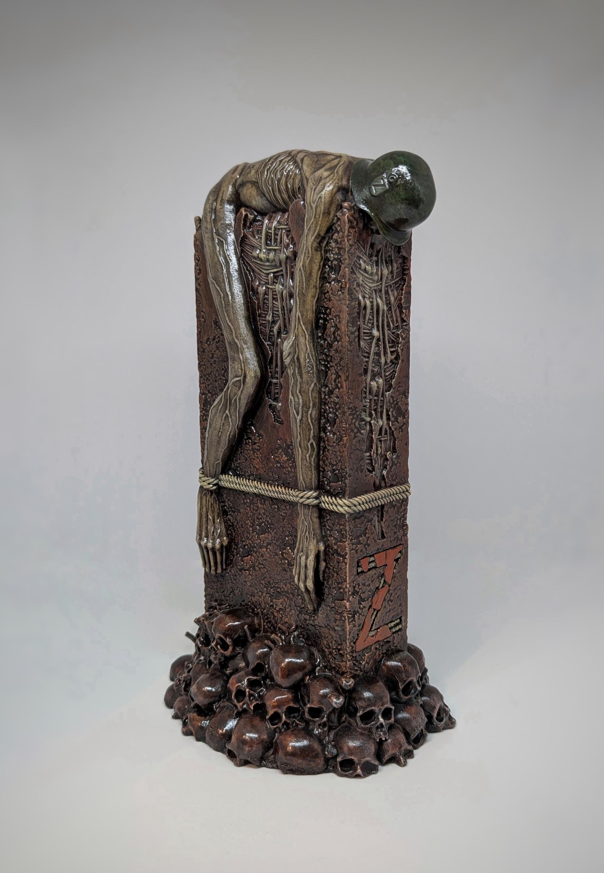Zdzislaw Beksinski Inspired AD73 -3D Resin Sculpture Height 10.2" (26 cm/260 mm)