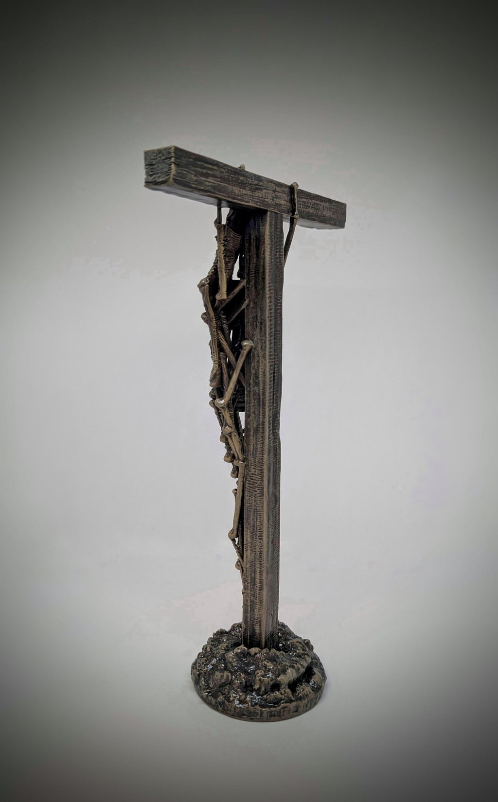 Inspired by Zdzislaw Beksinski -T cross 3D Resin Sculpture, Height 11.42 in (29 cm/290 mm)