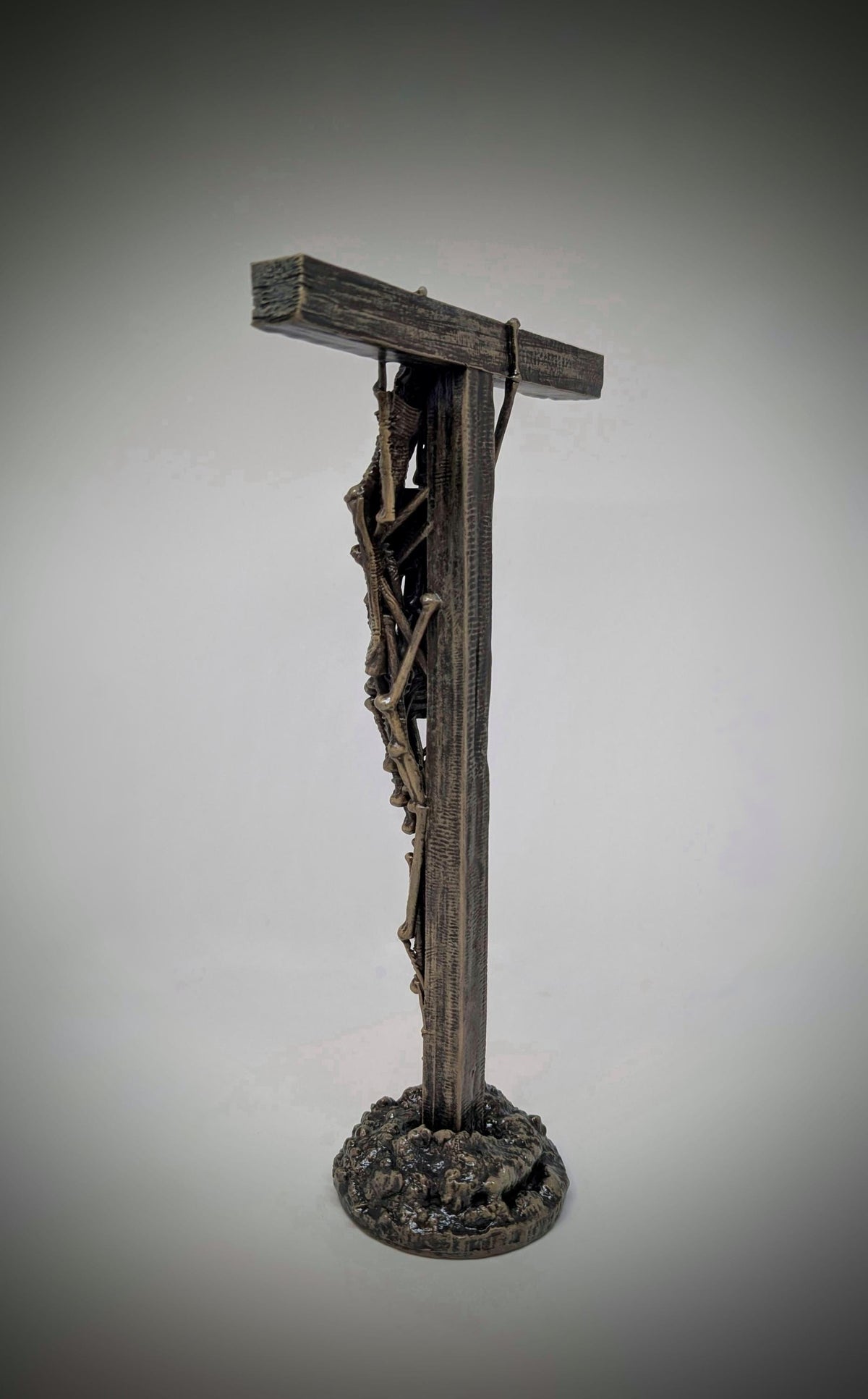 Inspired by Zdzislaw Beksinski -T cross 3D Resin Sculpture, Height 11.42 in (29 cm/290 mm)