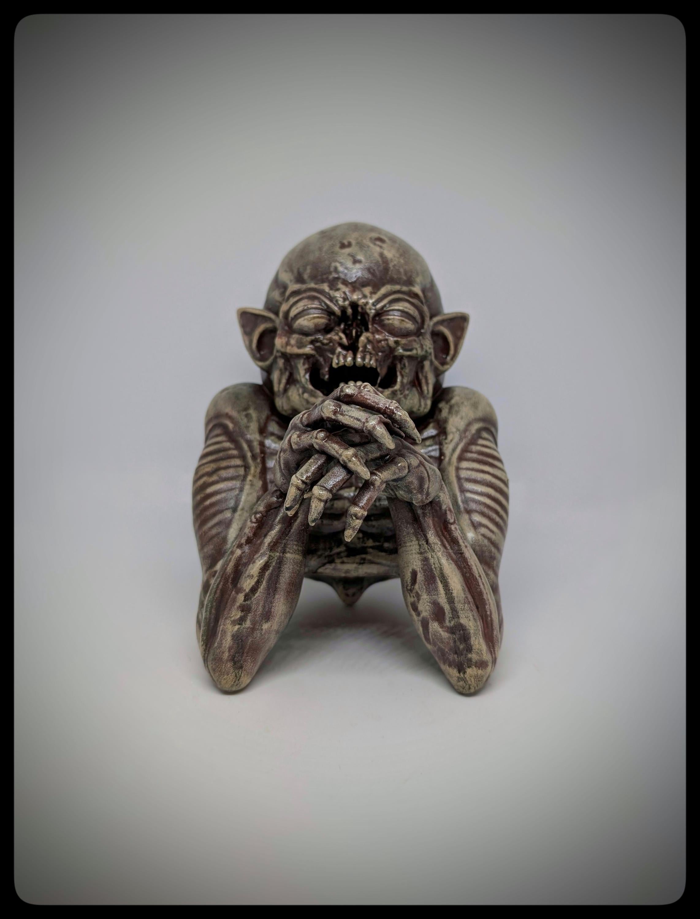 Inspired by H. R. Giger Demon 3D Resin Sculpture Height 8.27 in (21 cm/210 mm)