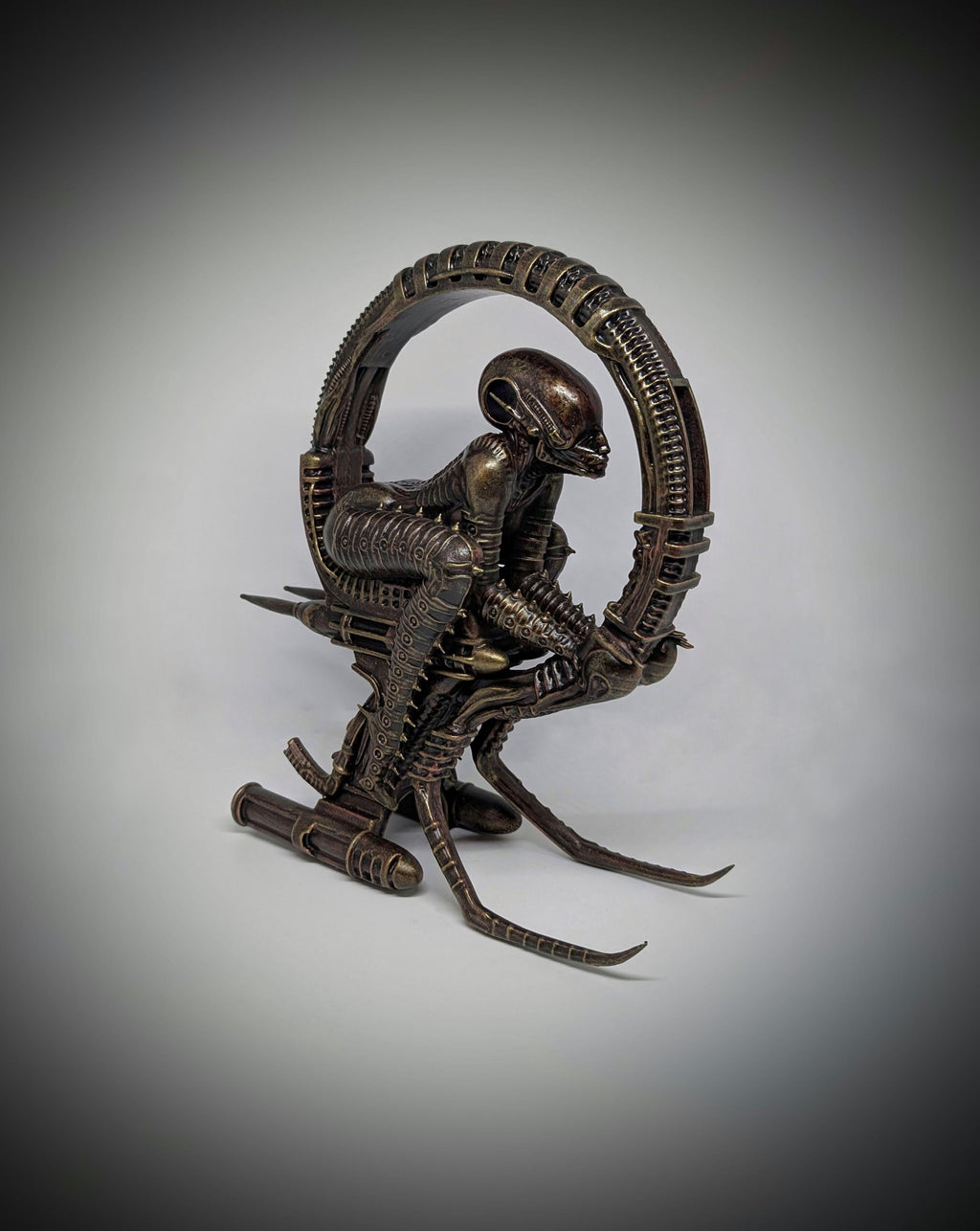 Inspired by H.R. Giger Space Jockey 3D Resin Sculpture 11in (28cm/280mm) Height