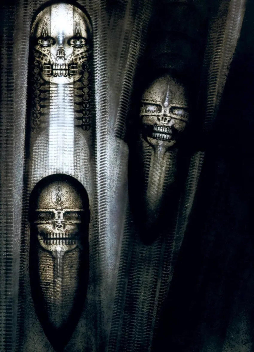 Inspired by H.R. Giger Bombs (1983) Wall Sculpture 10.6x9.3in (27x23.5cm)