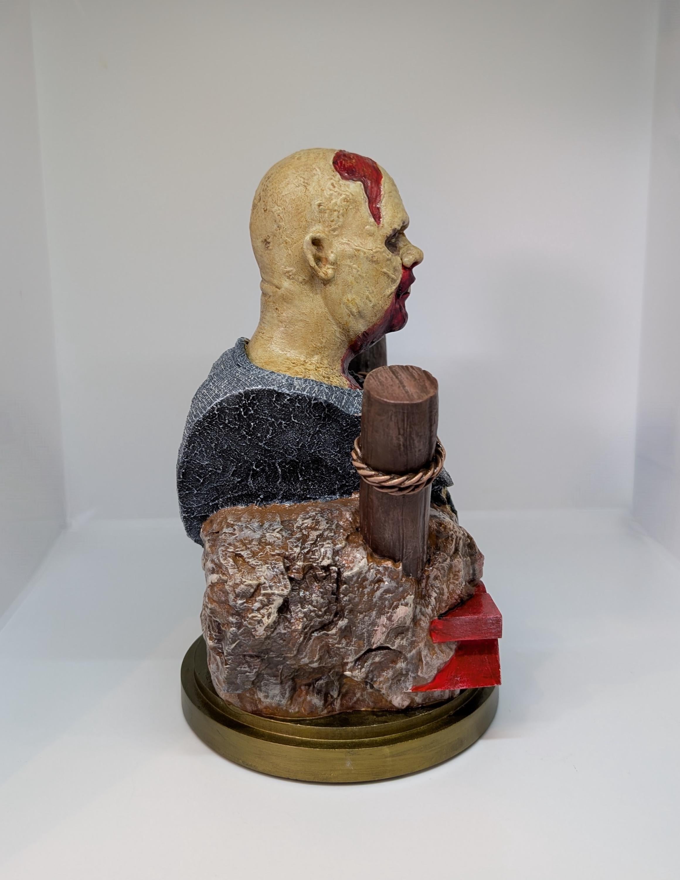 Zombie Boat Figurine Inspired by Lucio Fulci / Resin 3D Print – 9.8 in (25 cm) Tall