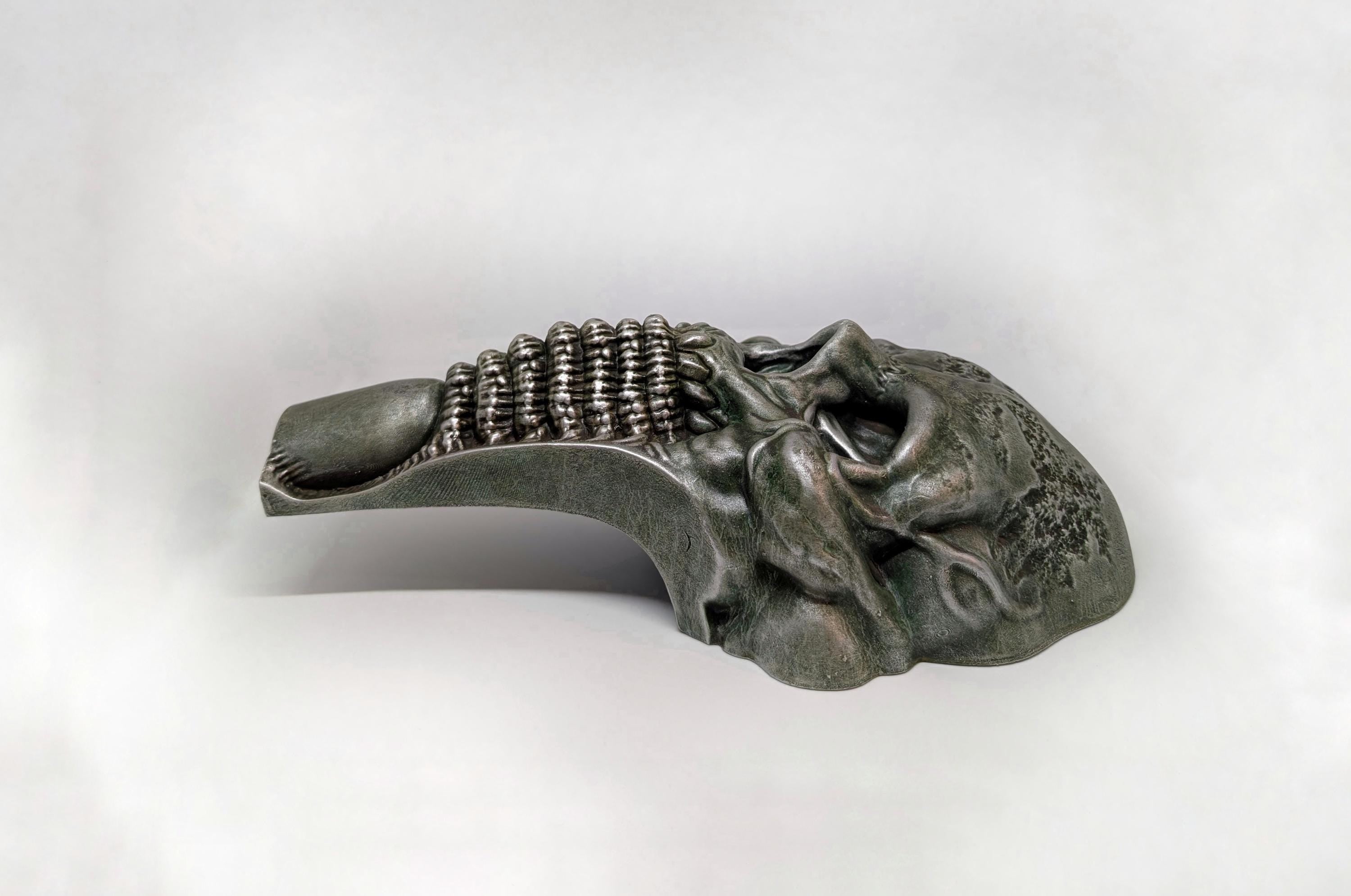 Biomechanical Skull / Wall Sculpture 12.2in (31cm/310mm) 3D Resin Art