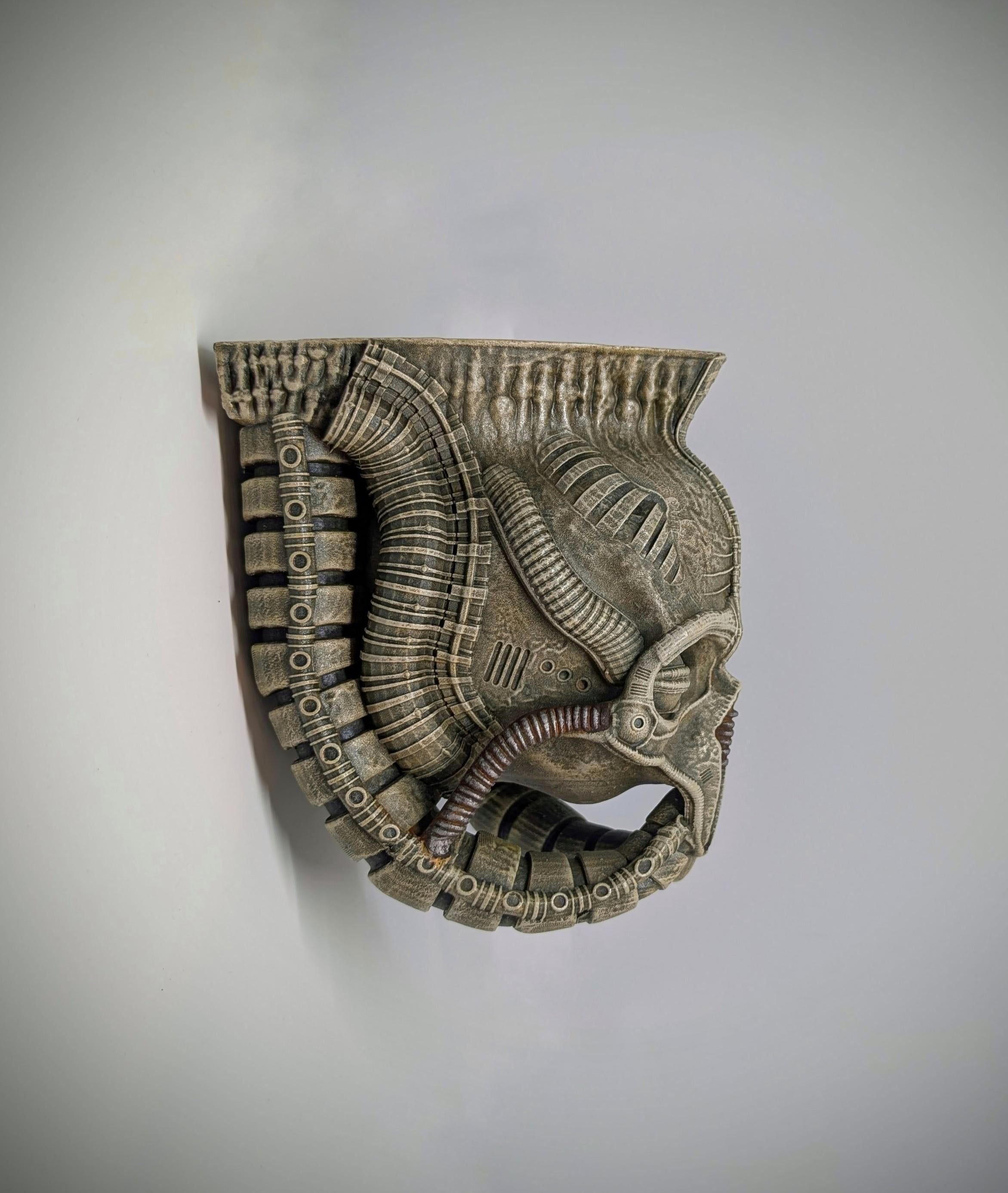 H.R. Giger inspired shelf height 7.9in (20cm/200mm) design by Carlito Brigant