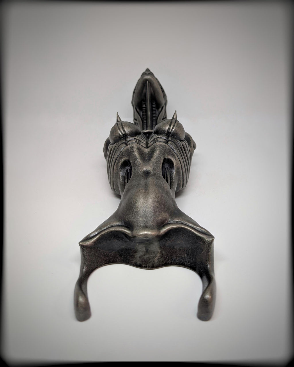 Inspired by H.R. Giger Biomechanoid 3D Resin Wall Sculpture, Length 14 inches (35.5 cm/355mm)