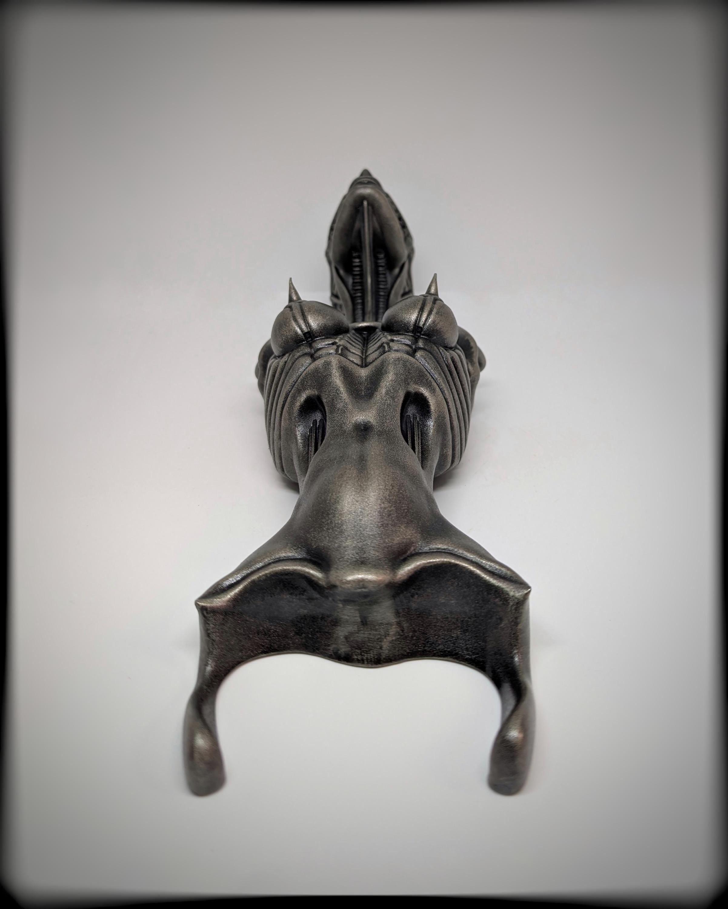 Inspired by H.R. Giger Biomechanoid 3D Resin Wall Sculpture, Length 14 inches (35.5 cm/355mm)