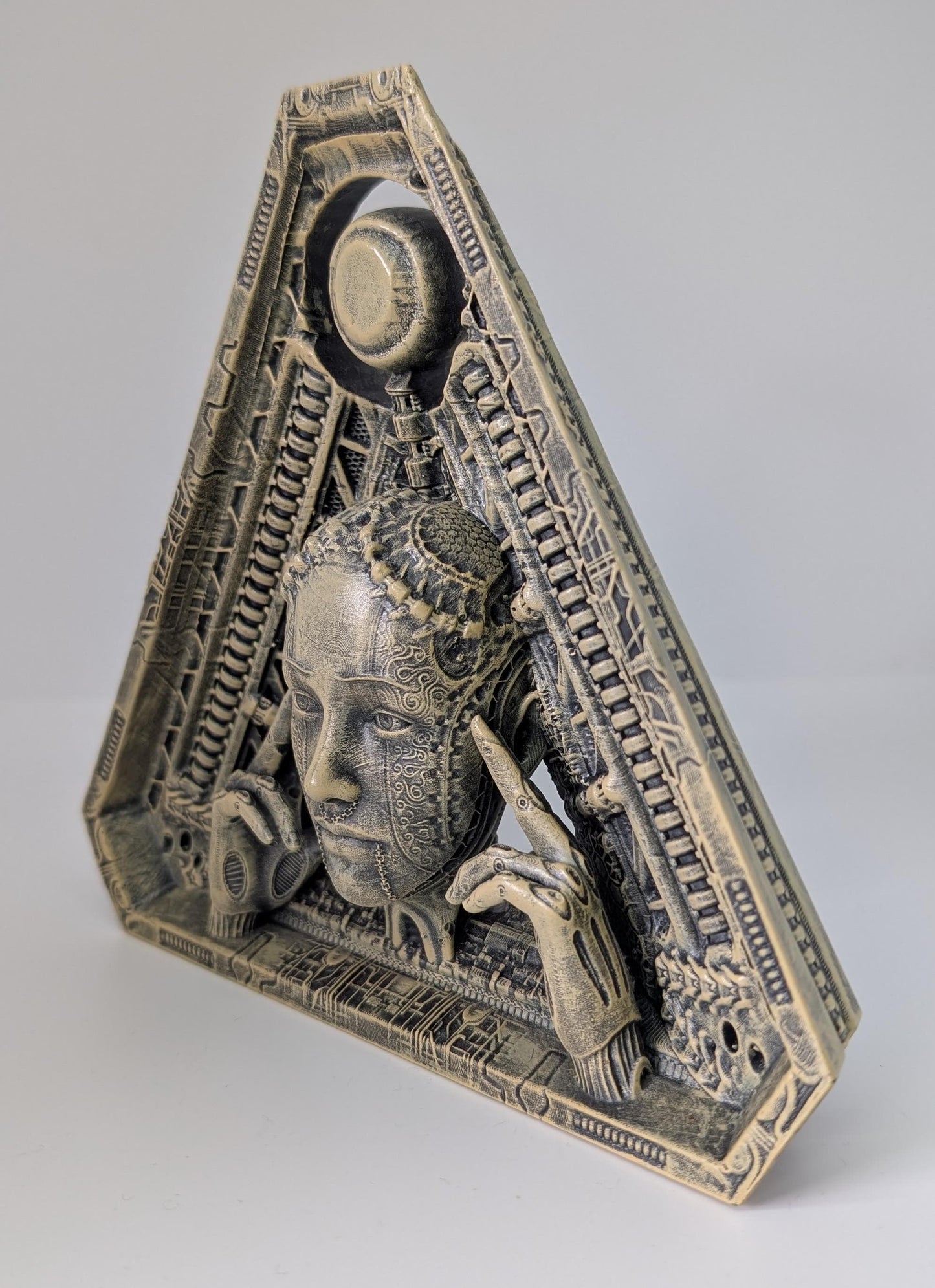 Inspired by H.R. Giger Biomechanical Triangle 6.5" 3D Resin Print Model