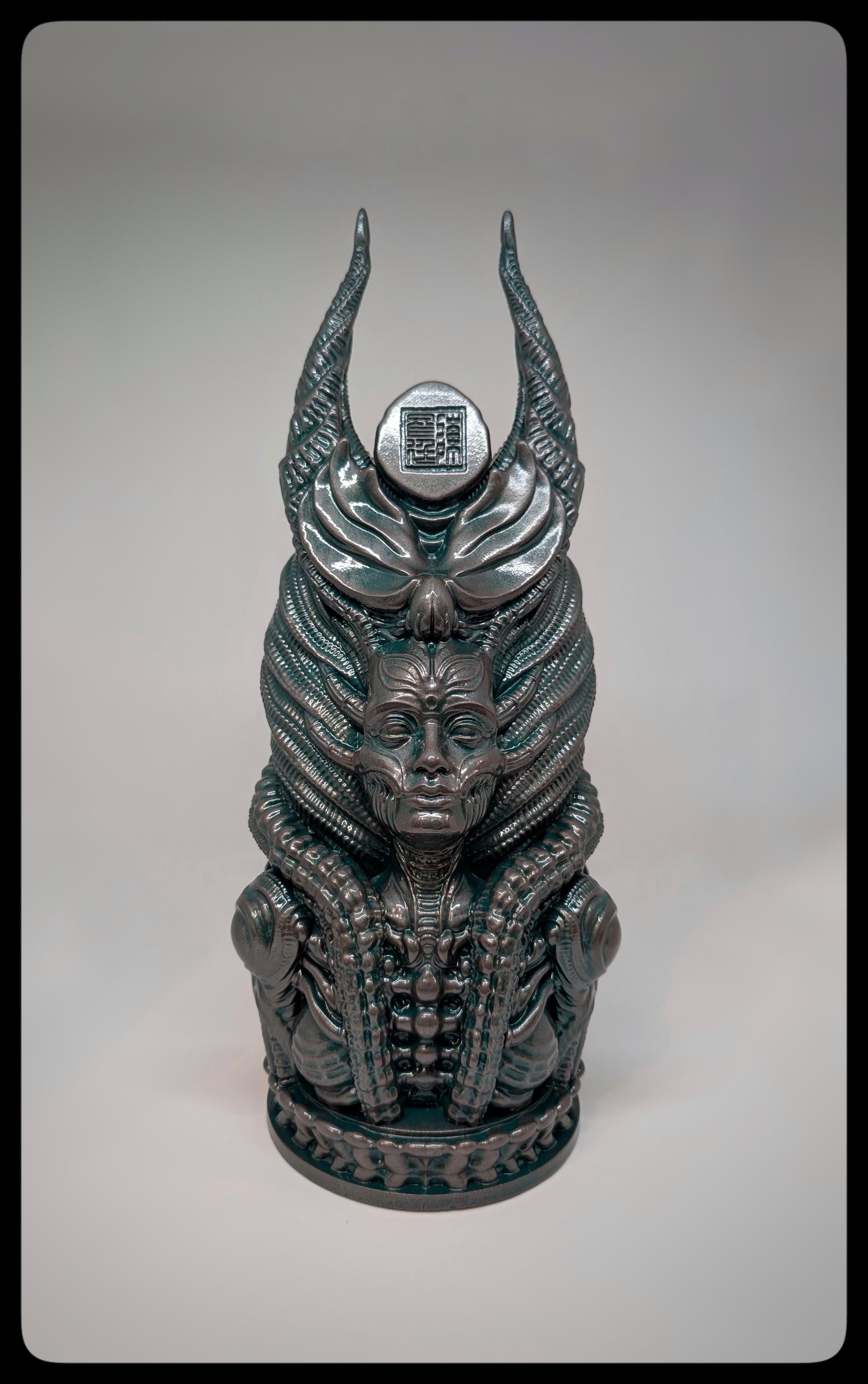 Inspired by H.R. Giger – Totem 3D Resin Sculpture 12.8" (32.5 cm/325 mm)