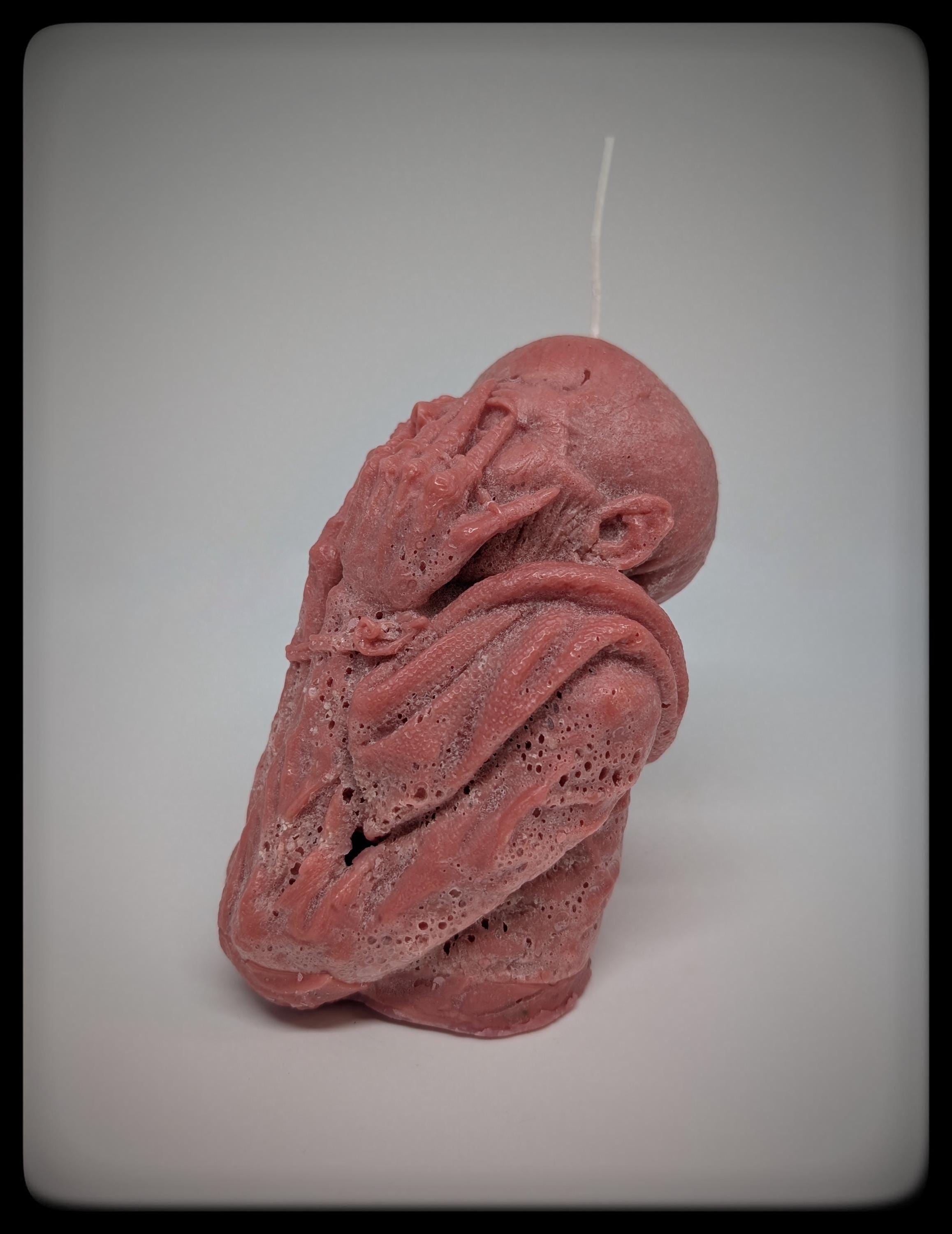 Handmade Gothic Screaming Mummy* Candle 5.31 inches (13.5 cm)Tall Wax Art