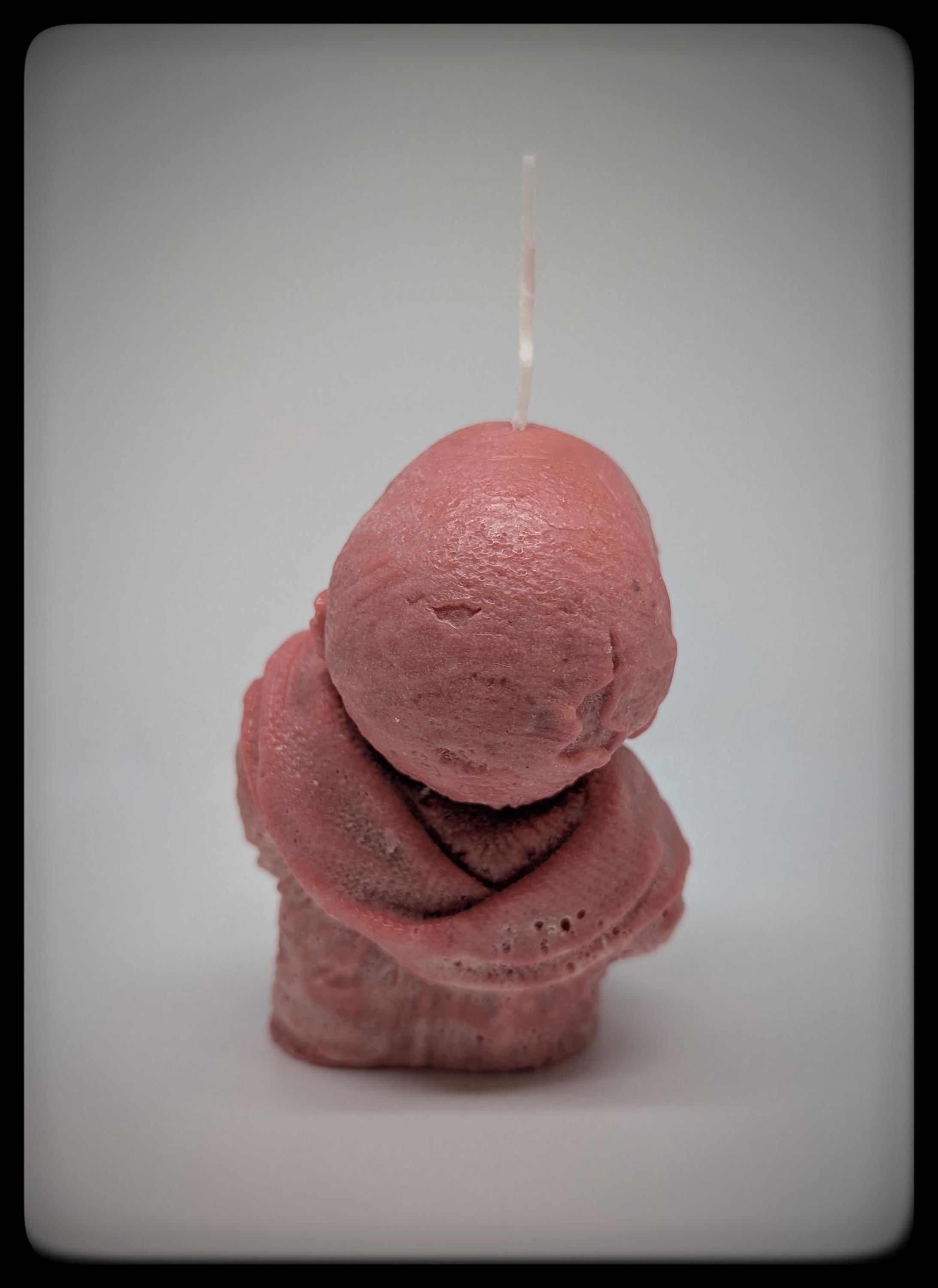 Handmade Gothic Screaming Mummy* Candle 5.31 inches (13.5 cm)Tall Wax Art