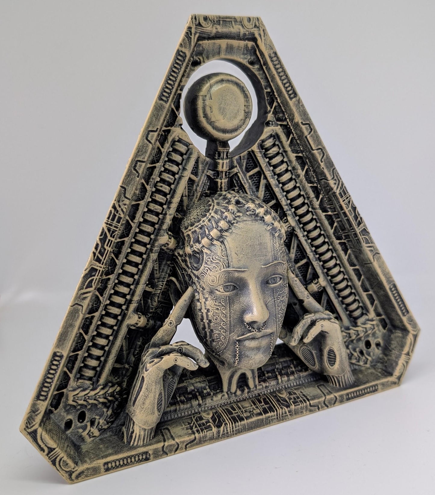 Inspired by H.R. Giger Biomechanical Triangle 6.5" 3D Resin Print Model