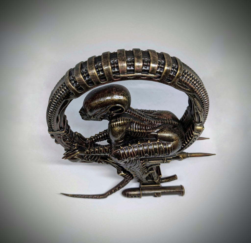 Inspired by H.R. Giger Space Jockey 3D Resin Sculpture 11in (28cm/280mm) Height