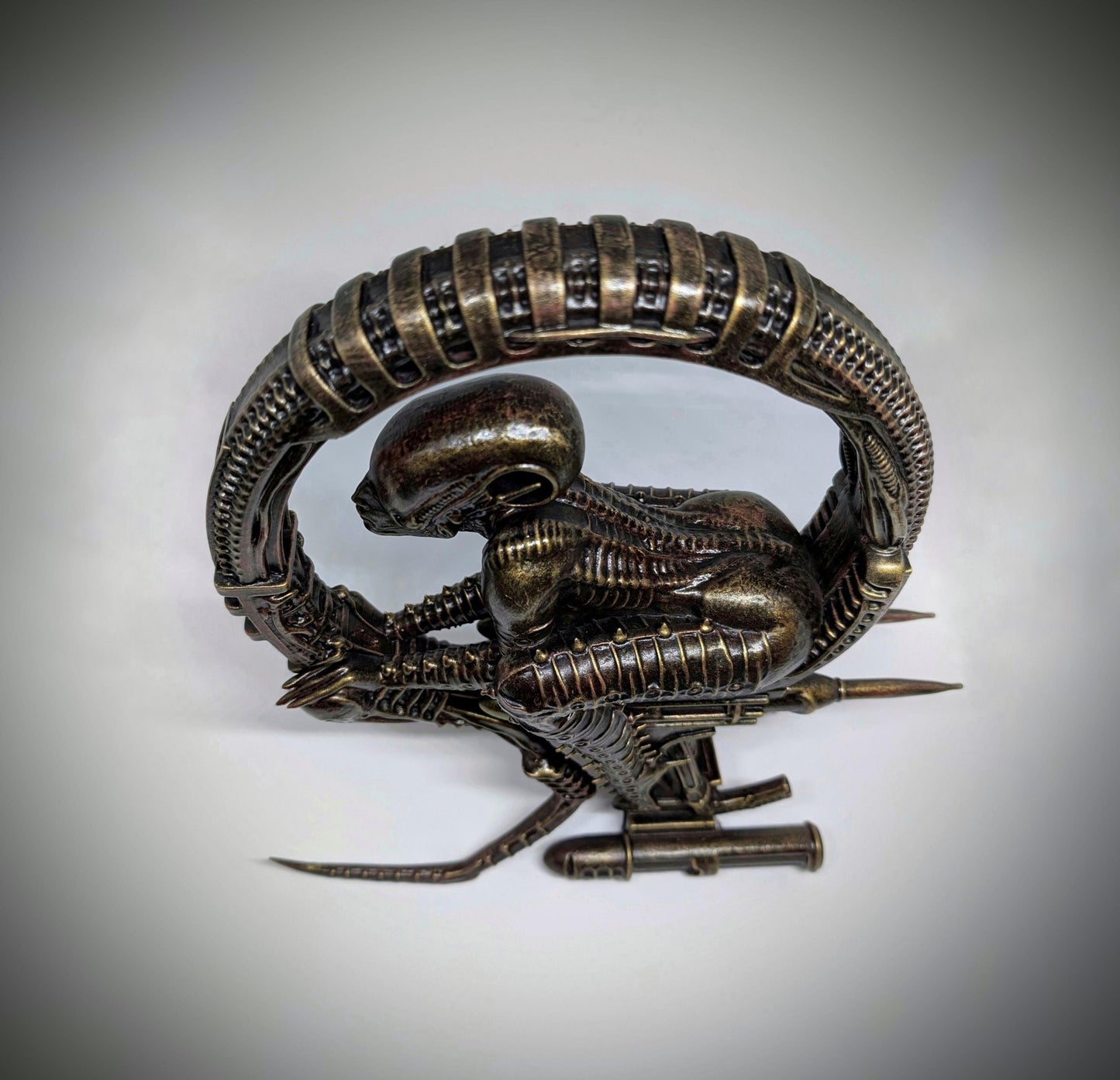 Inspired by H.R. Giger Space Jockey 3D Resin Sculpture 11in (28cm/280mm) Height