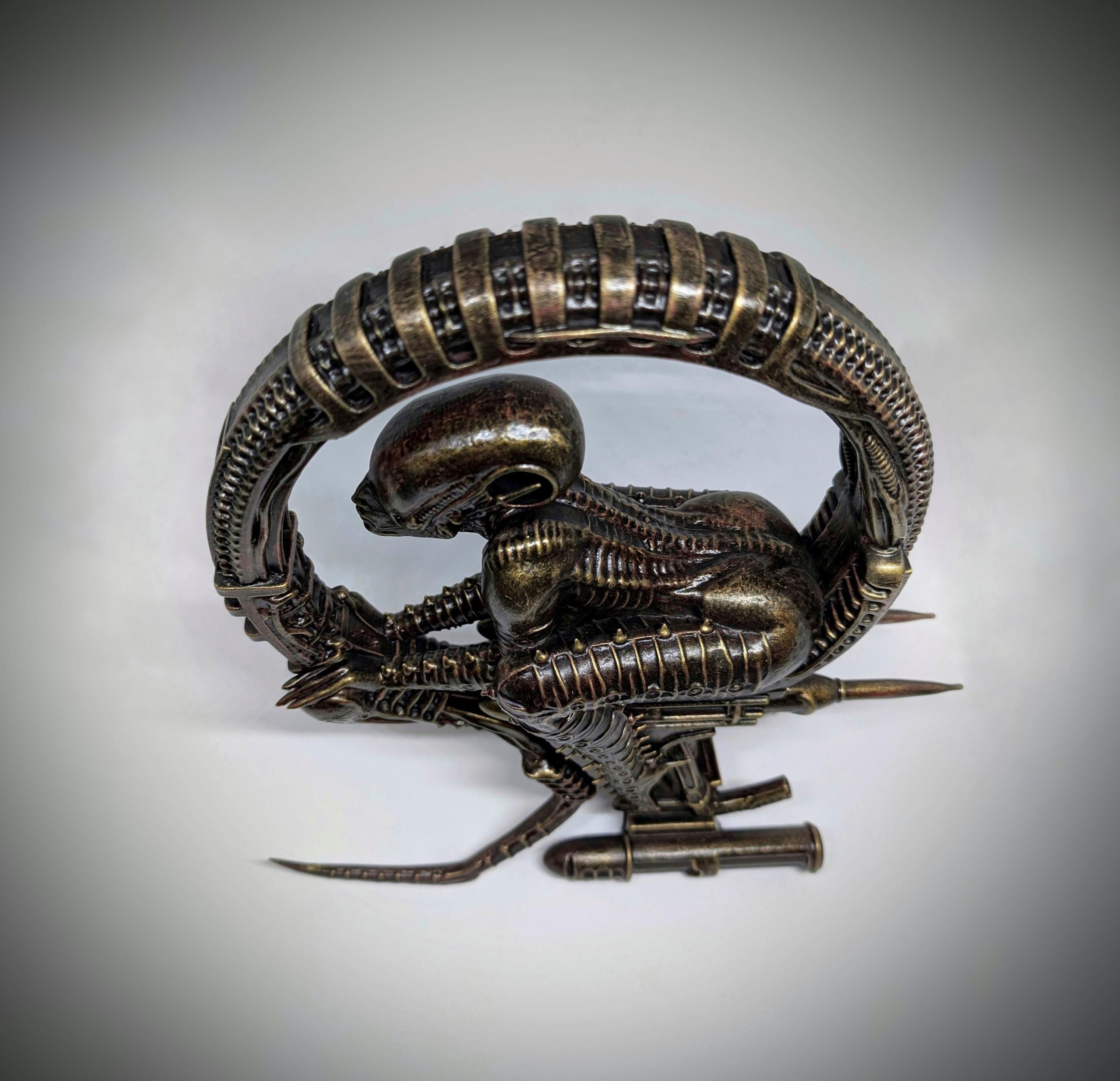 Inspired by H.R. Giger Space Jockey 3D Resin Sculpture 11in (28cm/280mm) Height