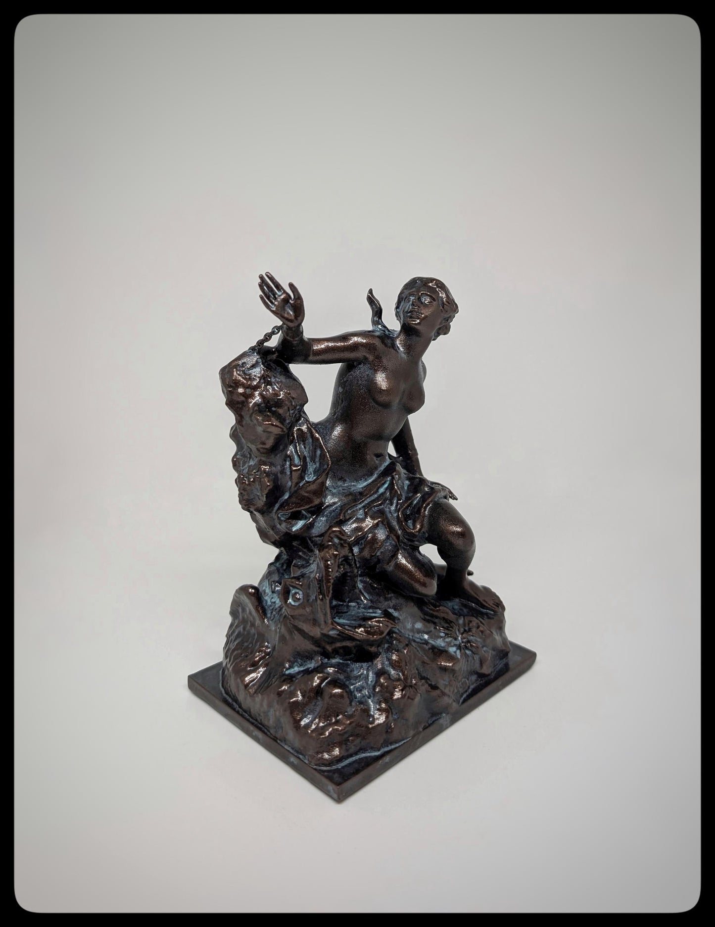 Andromeda and the Sea Monster 3D Resin Sculpture Height 6.1" (15.5 cm/155 mm)
