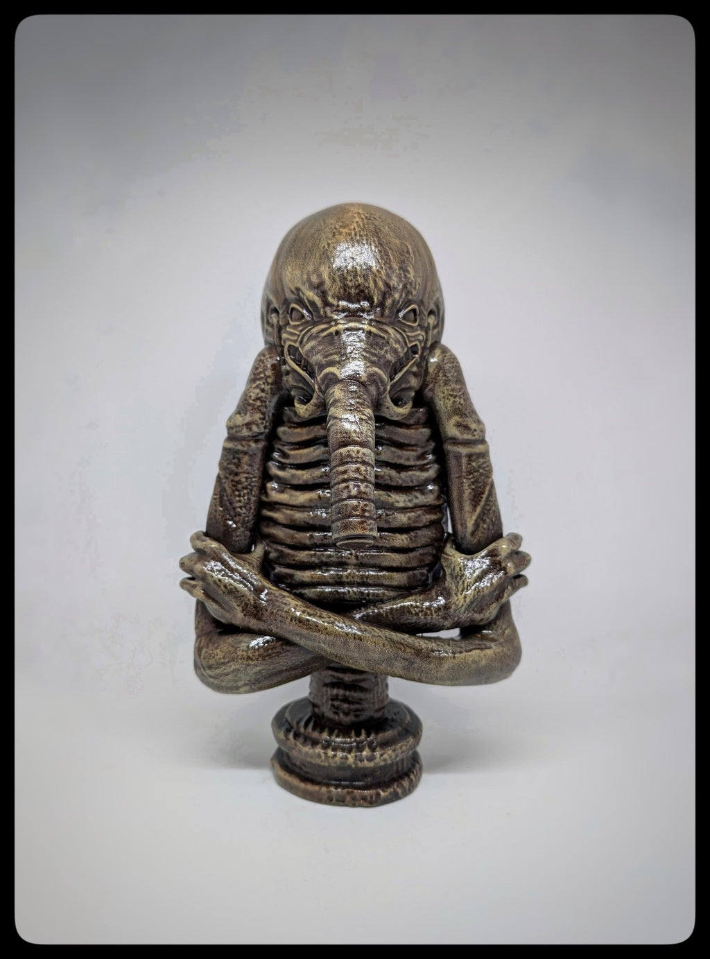 Inspired H.R. Giger Biomechanoid 3D Resin Sculpture Height 11in (28cm/280 mm)