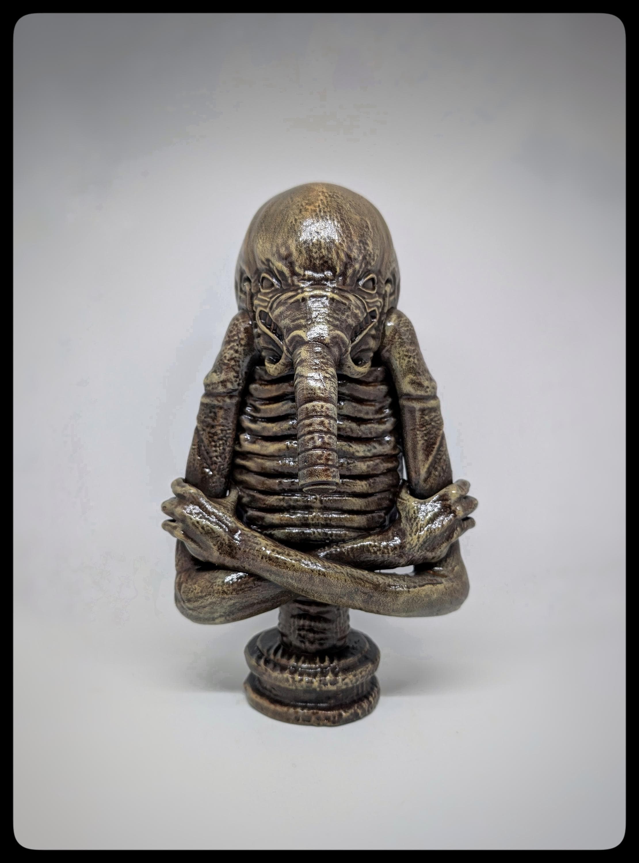 Inspired H.R. Giger Biomechanoid 3D Resin Sculpture Height 11in (28cm/280 mm)