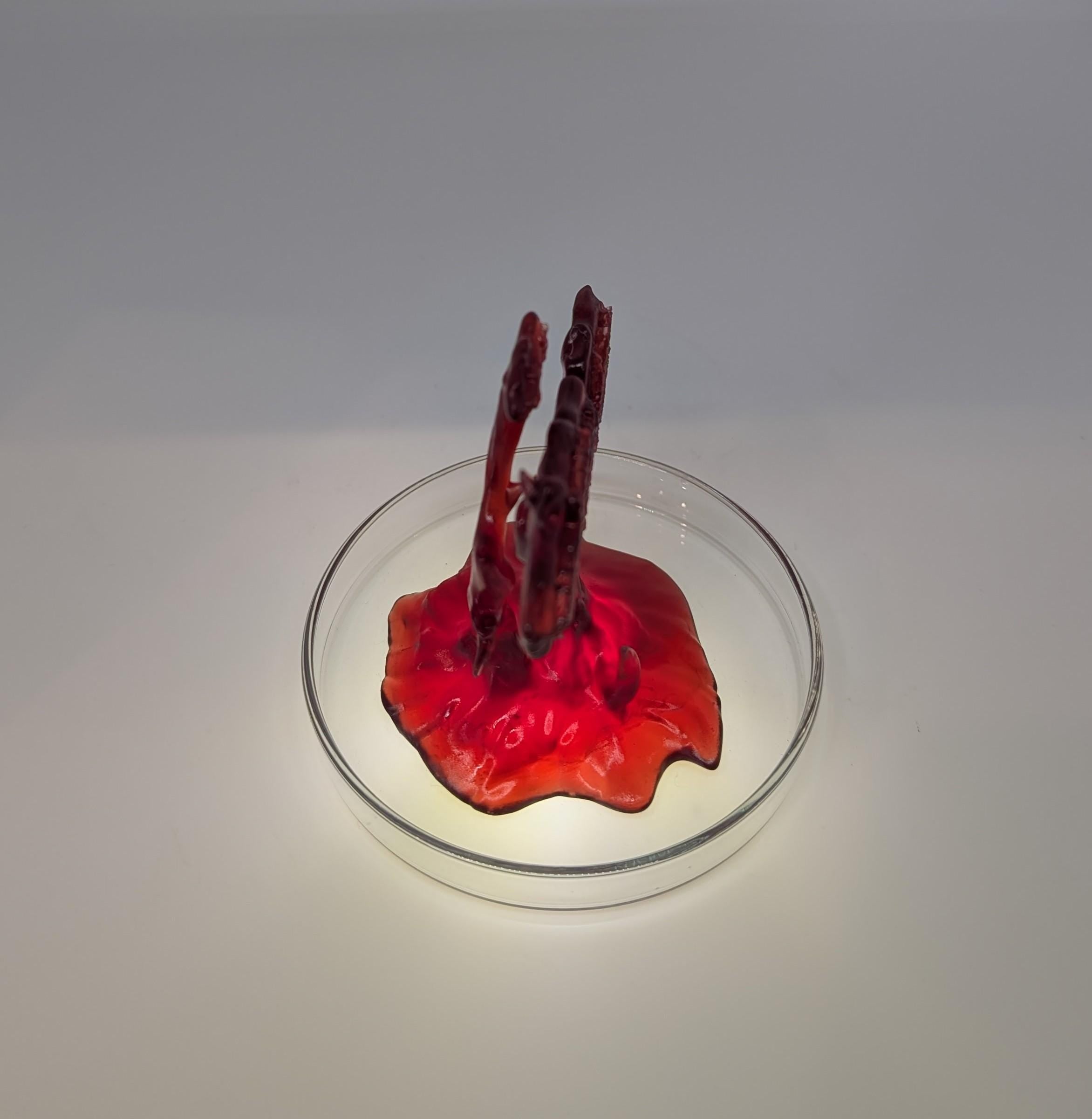 The Thing Blood Test | 3D Printed Resin | Glass Petri Dish | 3.5 in Tall