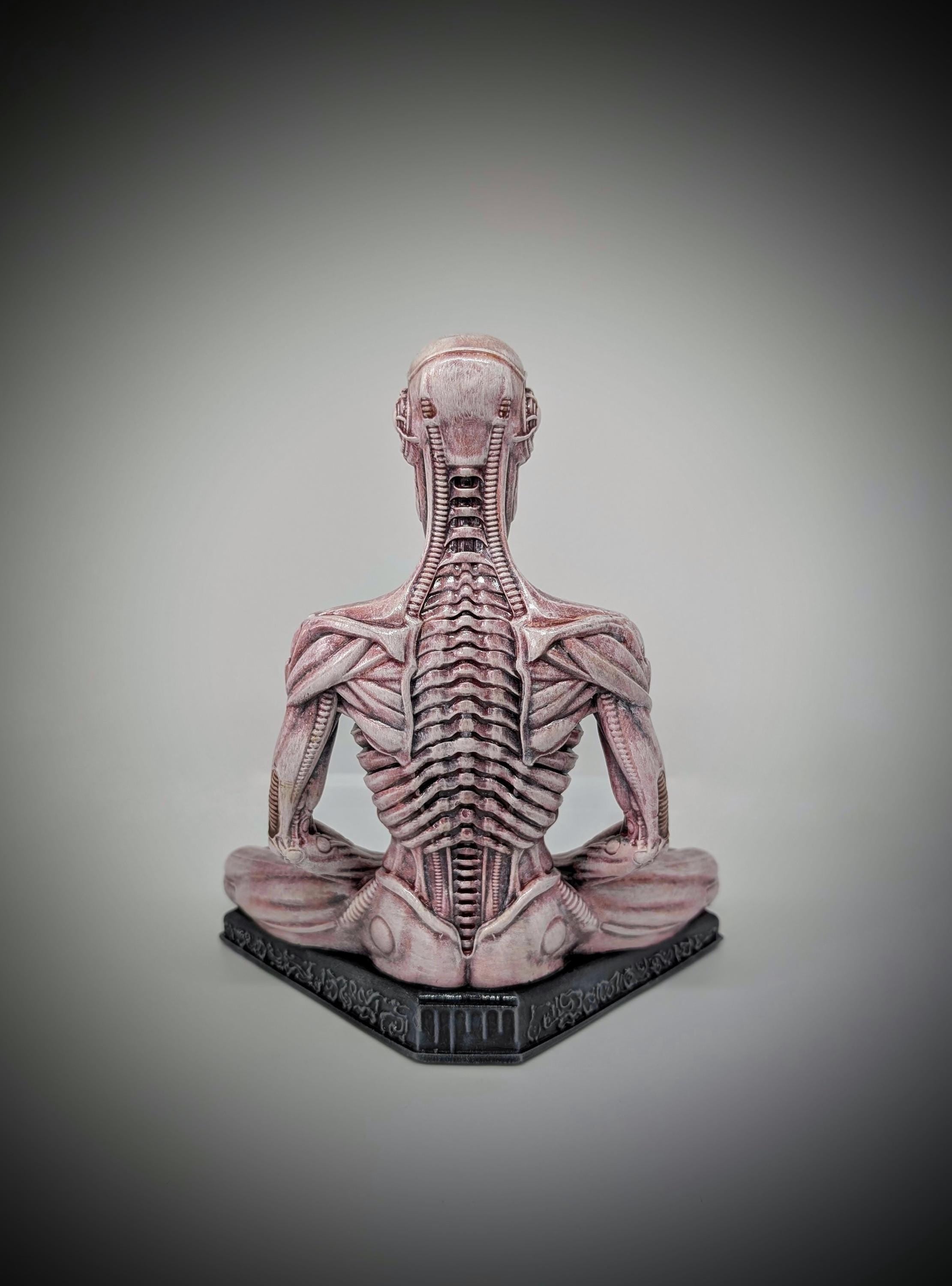 H.R. Inspired Alien Meditation 3D Resin Figure / Height 8.46" (21.5 cm/215mm)