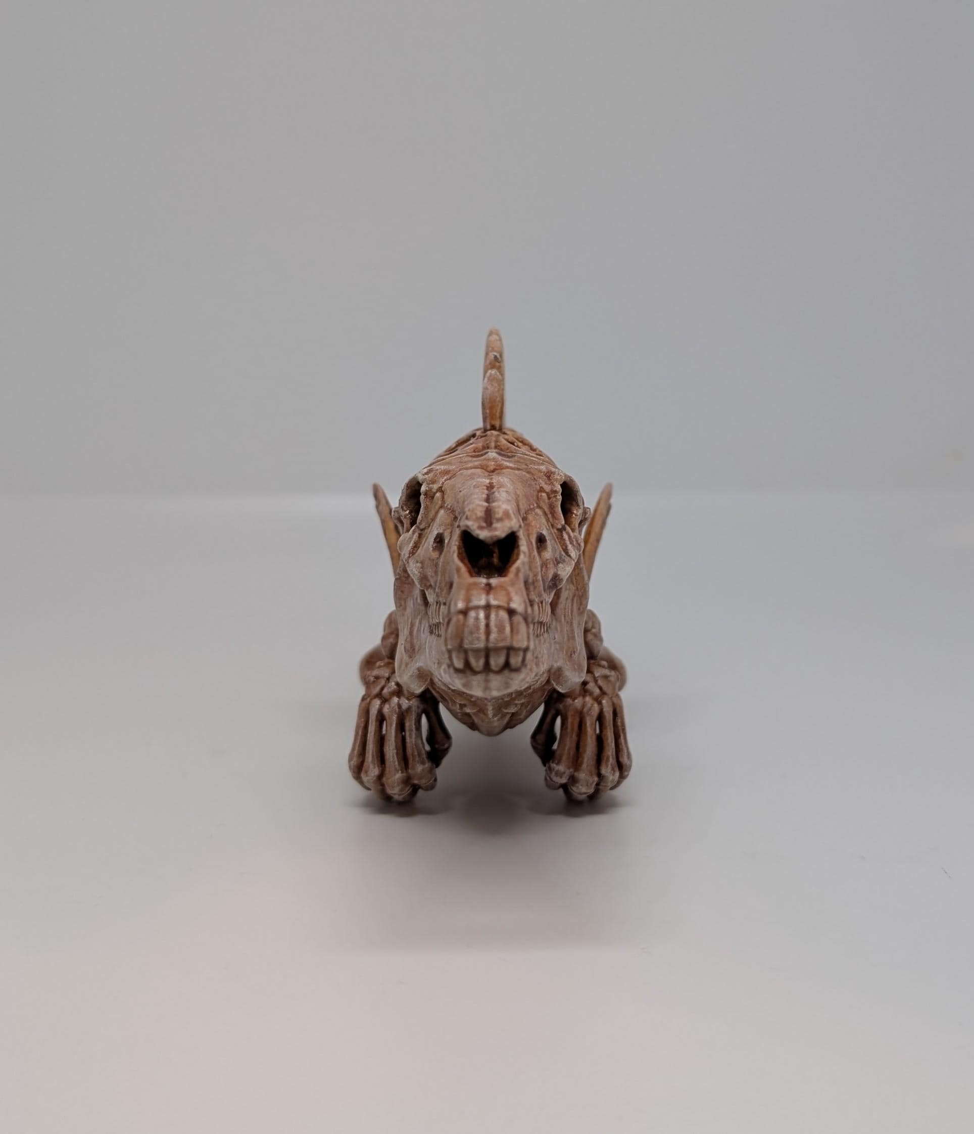 Surreal Fish Sculpture – 3D Printed & Hand Painted – Dark Fantasy Decor,Resin,Length 7.7 inches ,Sculpture design by Alex D.