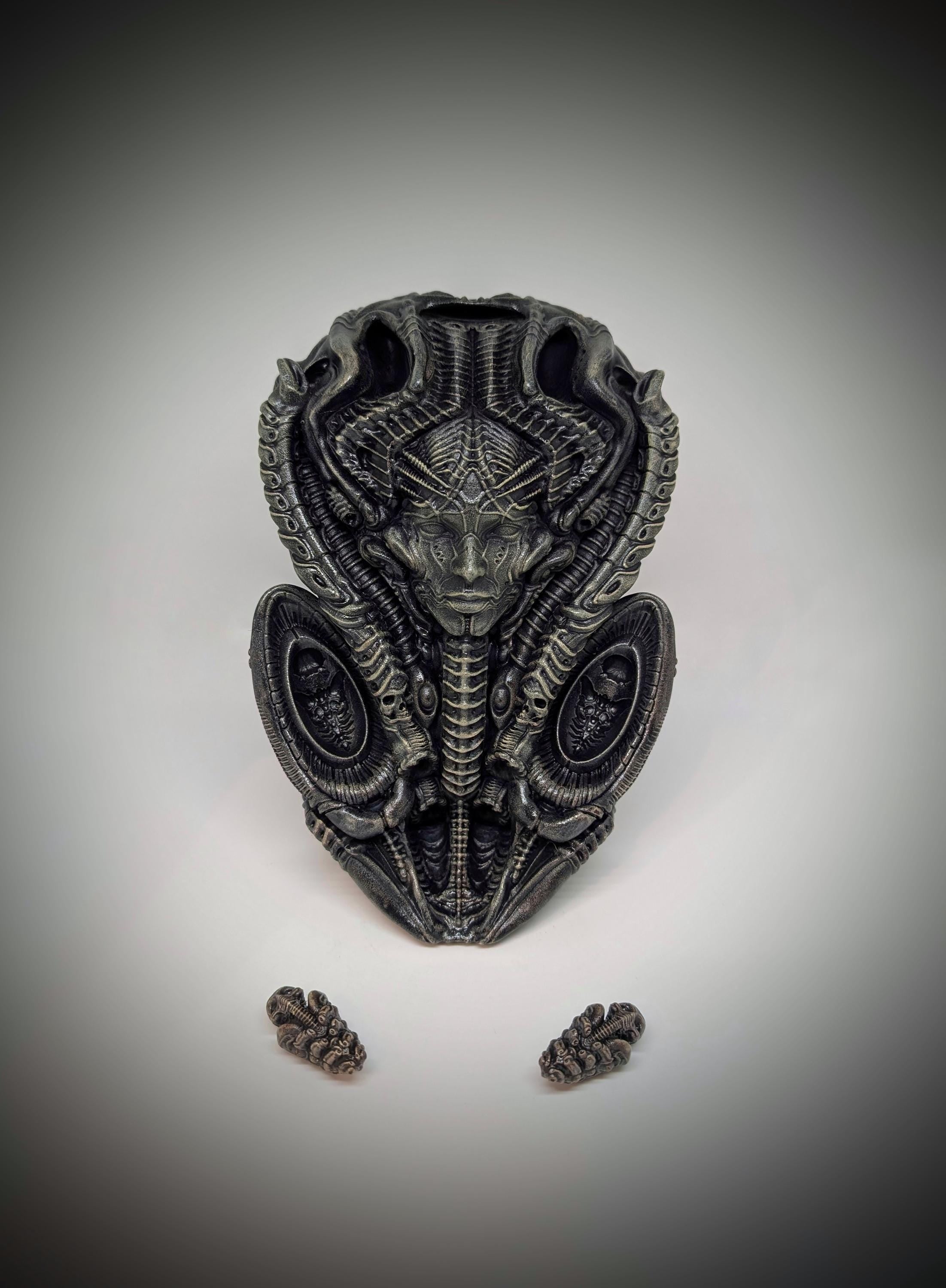 Inspired by H.R.Giger, Bio Craft -Mother Urn Statue 8.7"(22cm/220mm)