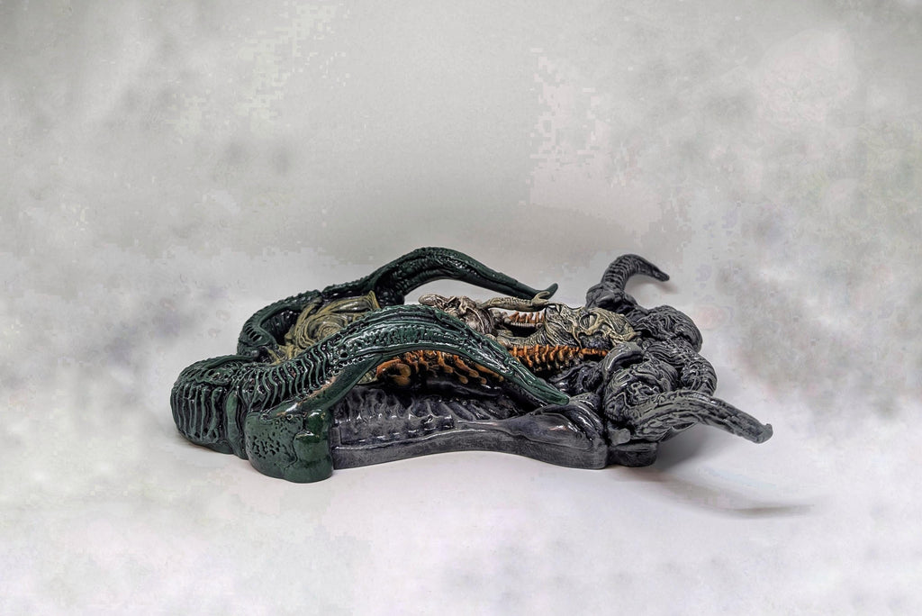 Inspired H.R. Giger Necronomicon Wall Sculpture 3D Resin Art / Height 12.6 in(32cm/320mm)