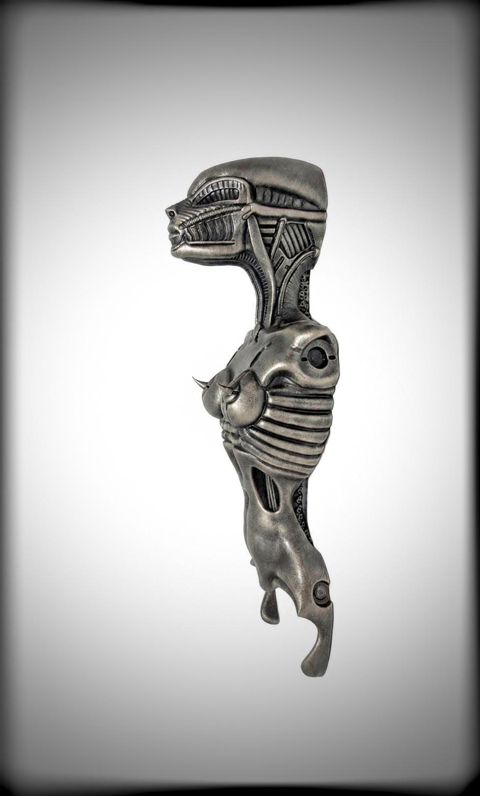 Inspired by H.R. Giger Biomechanoid 3D Resin Wall Sculpture, Length 14 inches (35.5 cm/355mm)