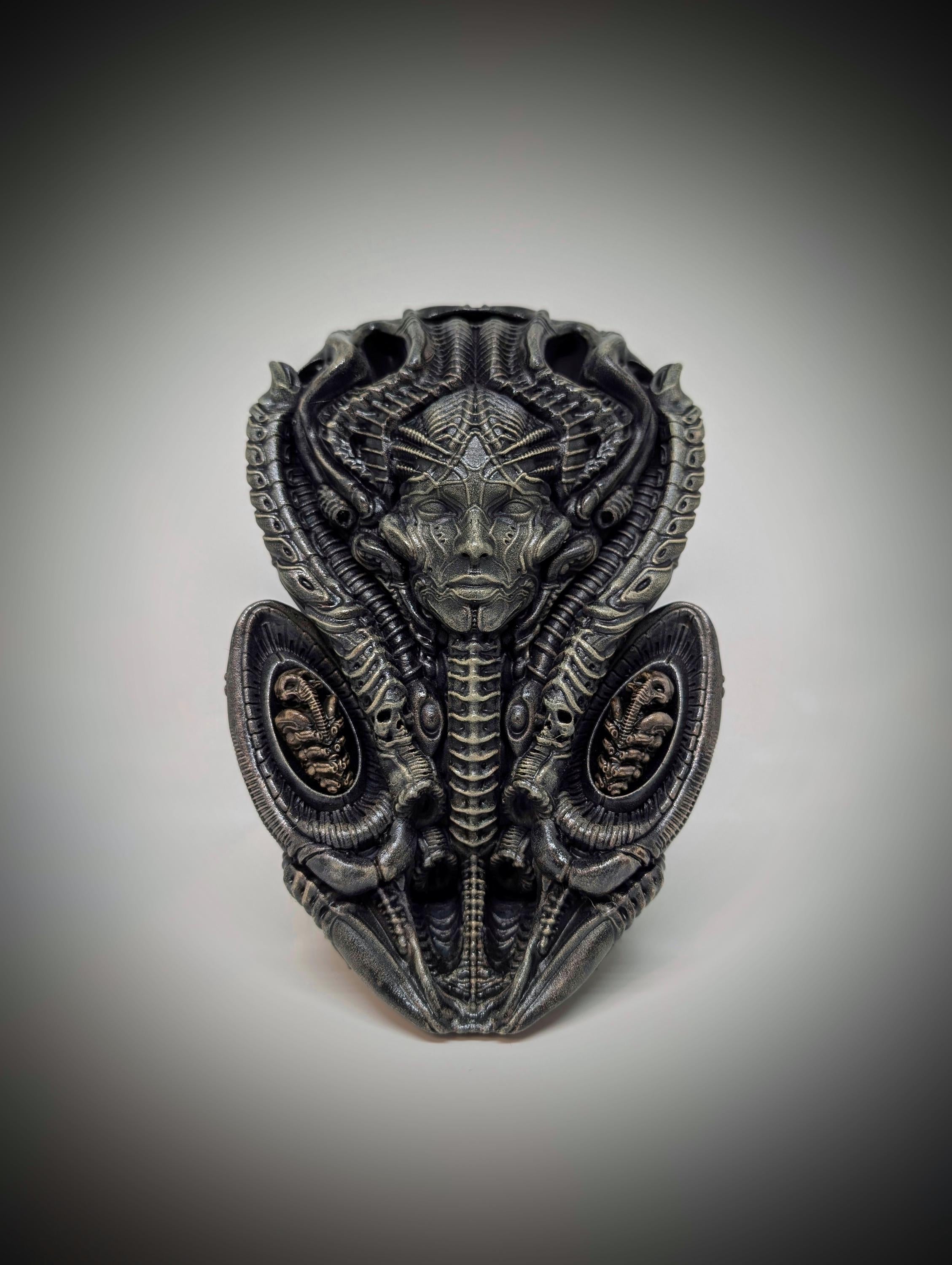 Inspired by H.R.Giger, Bio Craft -Mother Urn Statue 8.7"(22cm/220mm)