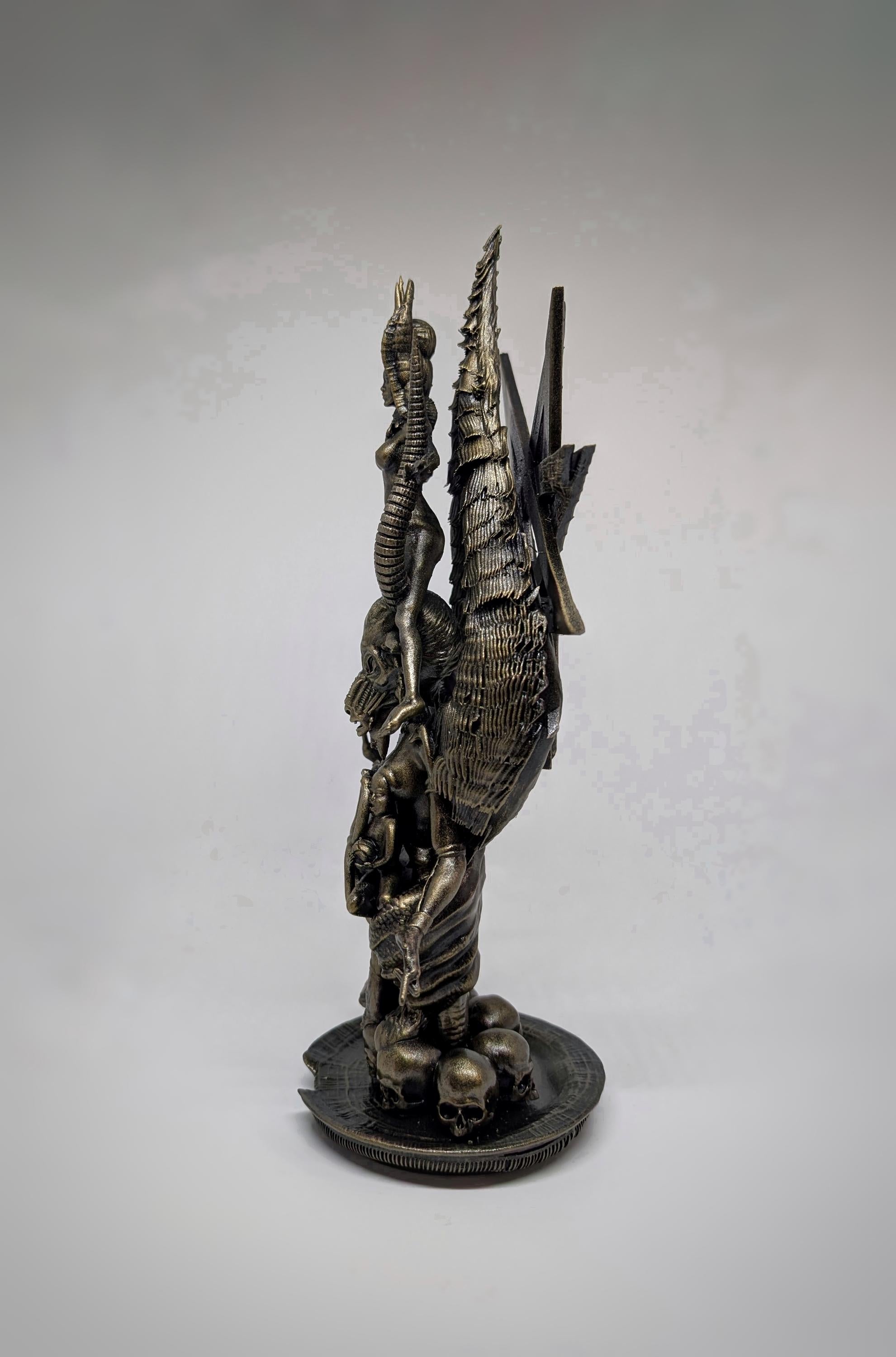 Inspired H.R. Giger Baphomet 3D Resin Sculpture 11.8" (30 cm/300 mm)