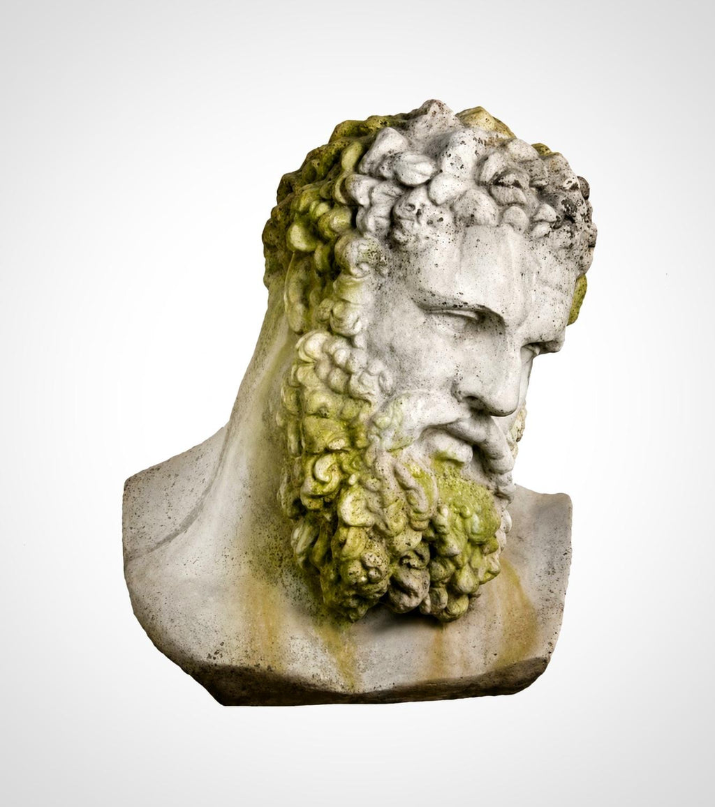 Handmade Hercules Ripped Face Candle 6.3 in (16 cm/160mm) Tall Wax Art