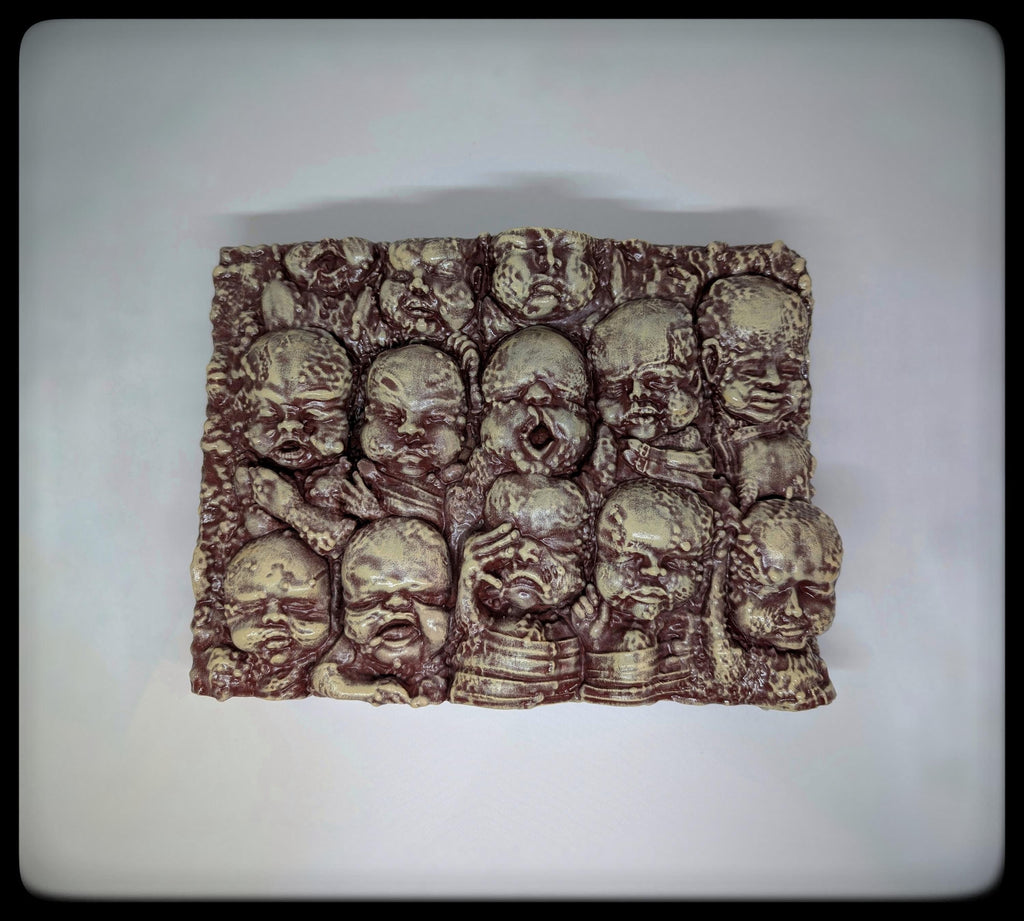 Inspired H.R. Giger Landscape XVIII (1973) "Baby Wall" 3D Resin Sculpture 8.46 x 11.42 in (21.5 x 29 cm)