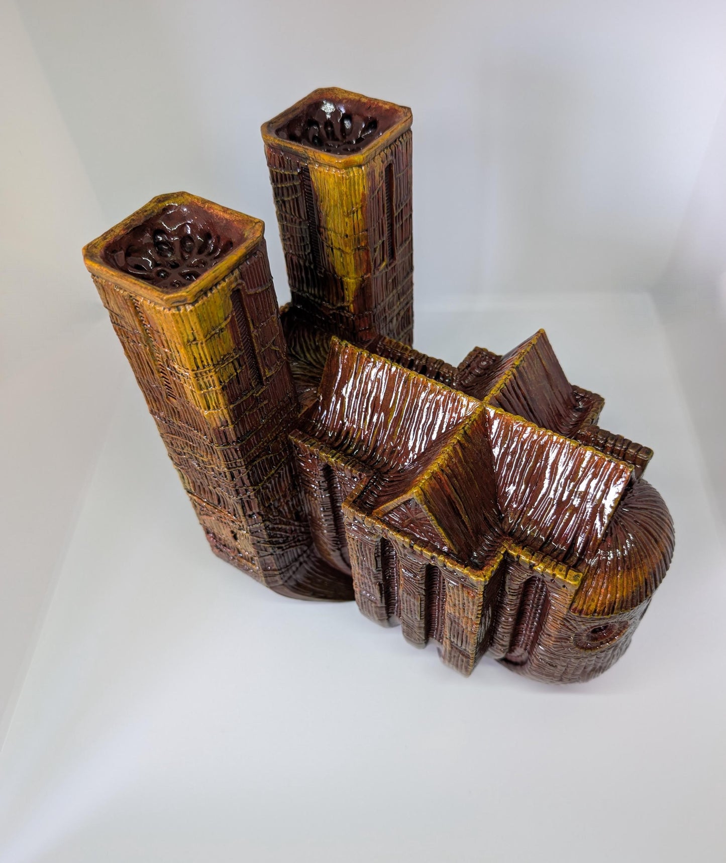 Inspired by Zdzisław Beksiński - Cathedral / 3D Resin Sculpture / 9.25in (23.5 cm / 235 mm)
