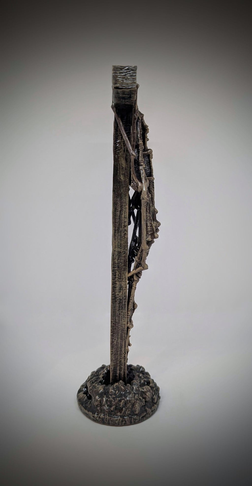 Inspired by Zdzislaw Beksinski -T cross 3D Resin Sculpture, Height 11.42 in (29 cm/290 mm)