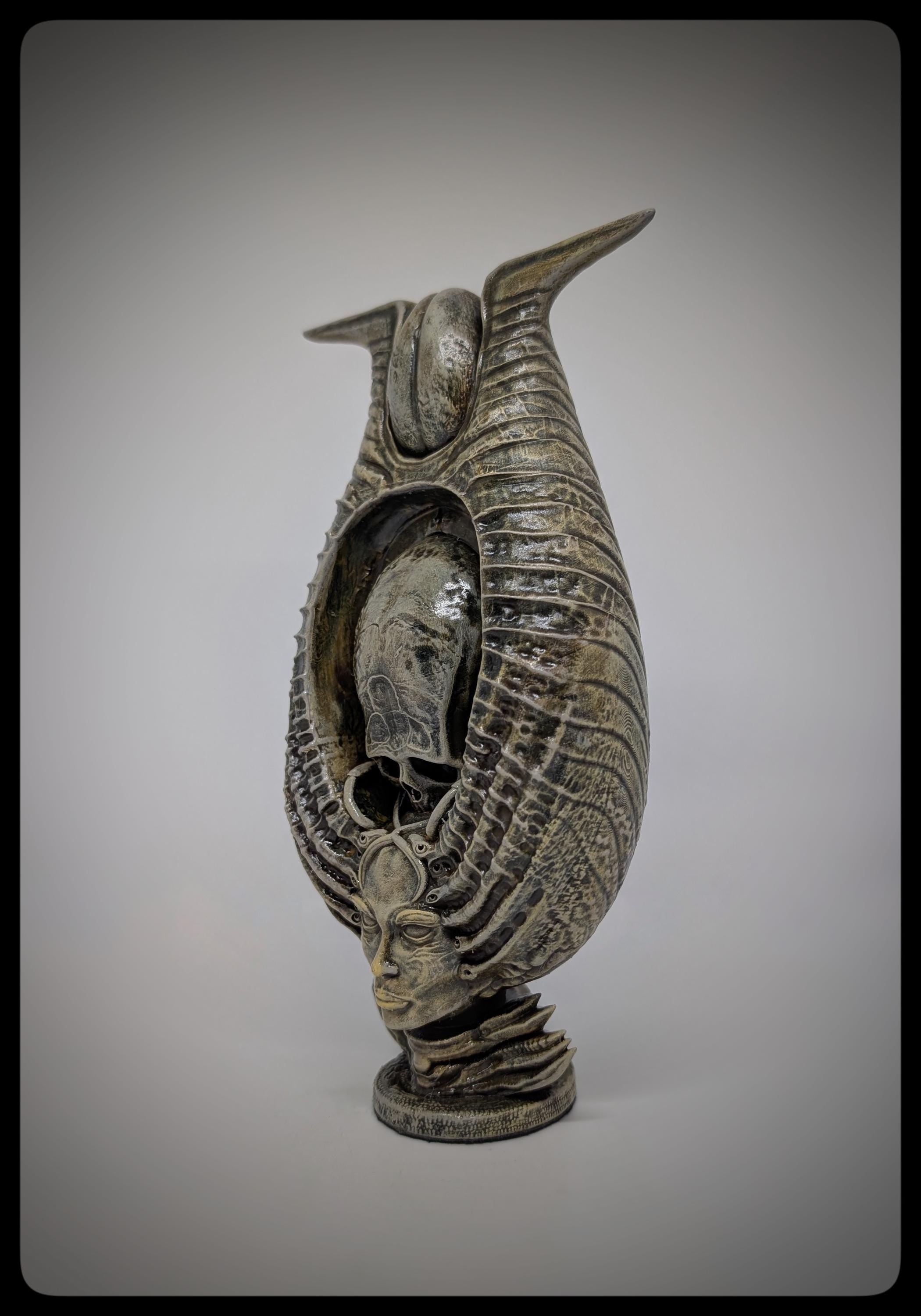 Inspired by H.R. Giger  THE MAGICIAN* 3D Resin Sculpture 8.7 inch (22 cm/220mm)