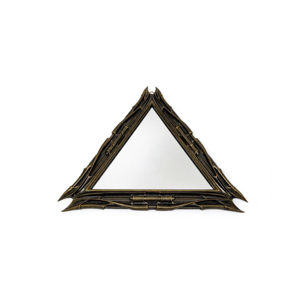 Inspired by H.R. Giger -Mirror Triangular 1983 H 11.02" (28 cm/280 mm) W 12.99" (33 cm/330 mm)