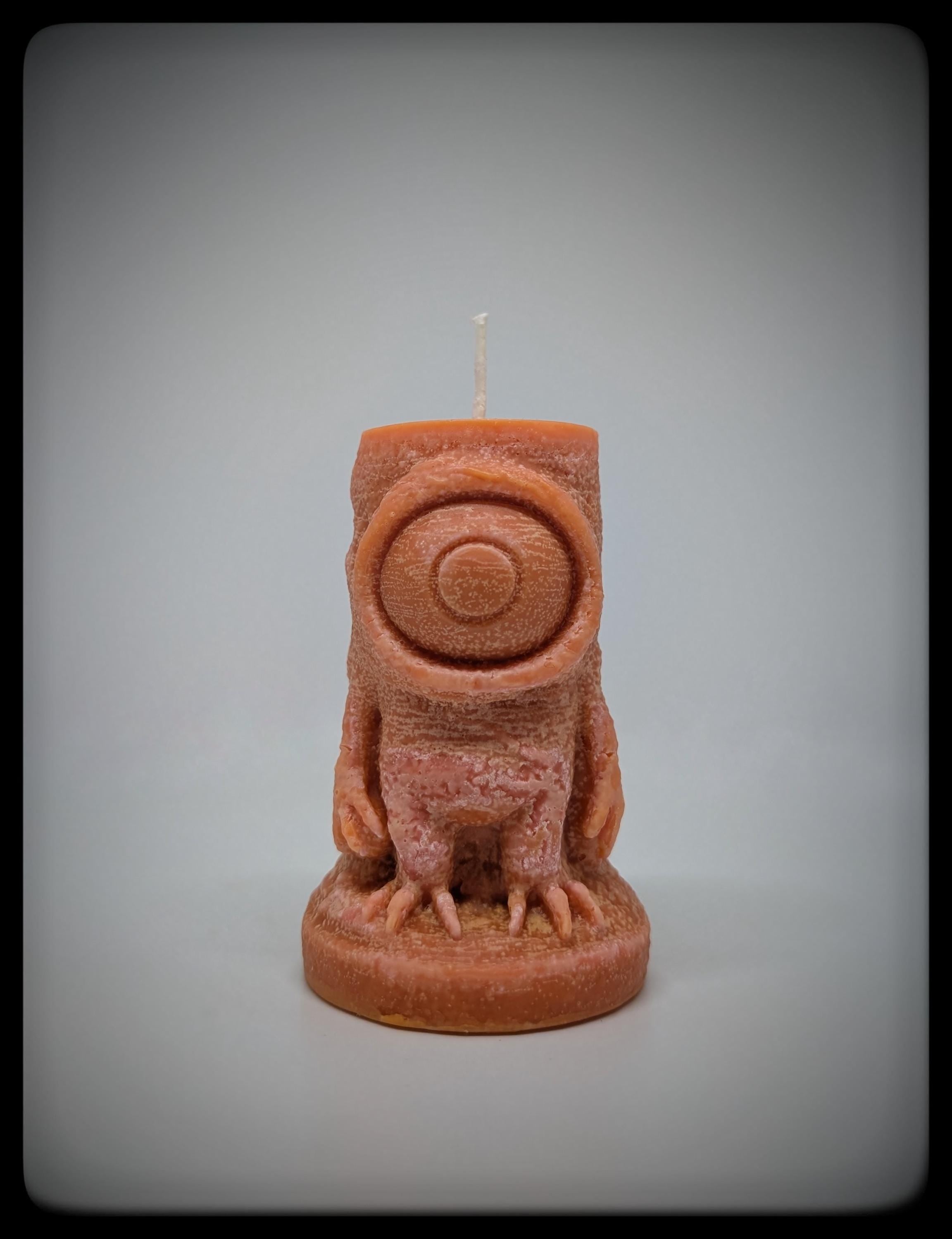 One-Eyed Monster Candle, Height 3.74" (9.5 cm), Dark Art Gothic /Sci-Fi Decor
