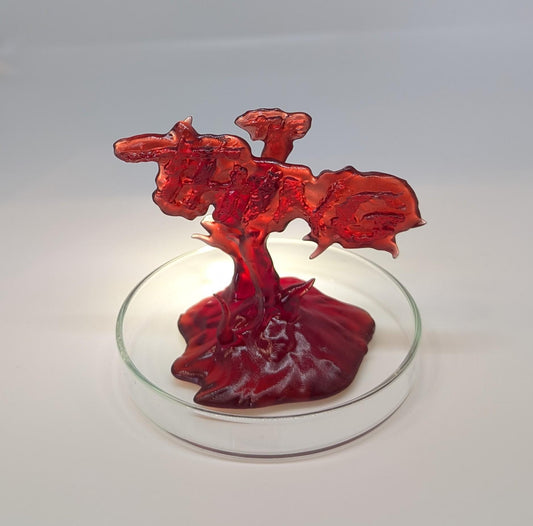 The Thing Blood Test | 3D Printed Resin | Glass Petri Dish | 3.5 in Tall